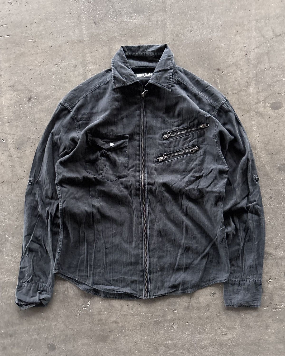 Japanese Brand Japanese Gothic Mild Life Zip Up Shirt Size US M / EU 48-50 / 2 - 2 Thumbnail