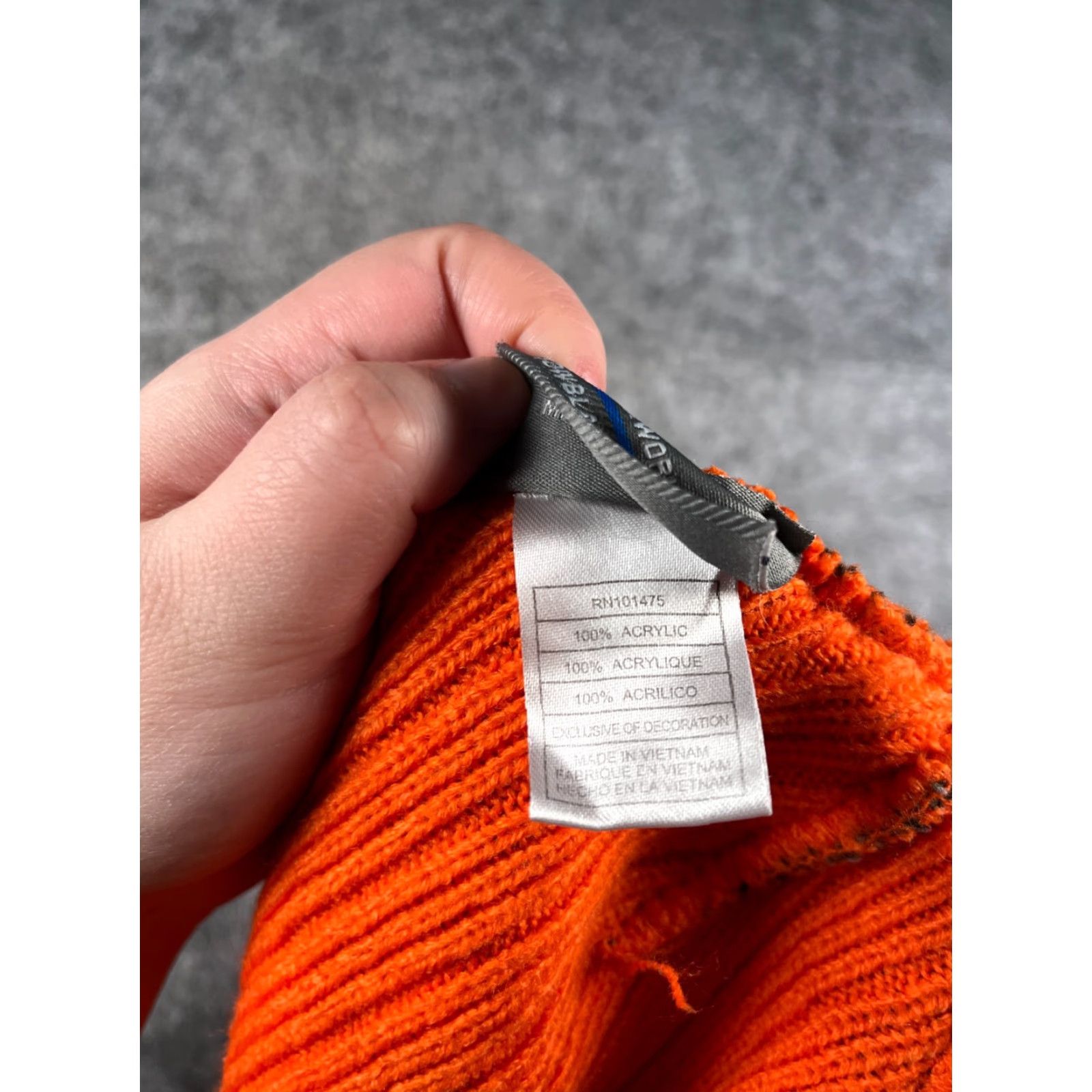 Top Of The World Top of the World Hayden Valley Schools Beanie Toque Adult One Size Orange Knit 100% Acrylic Gray Unisex Adults Beanie Hat Logo 90s? Size ONE SIZE - 8 Thumbnail