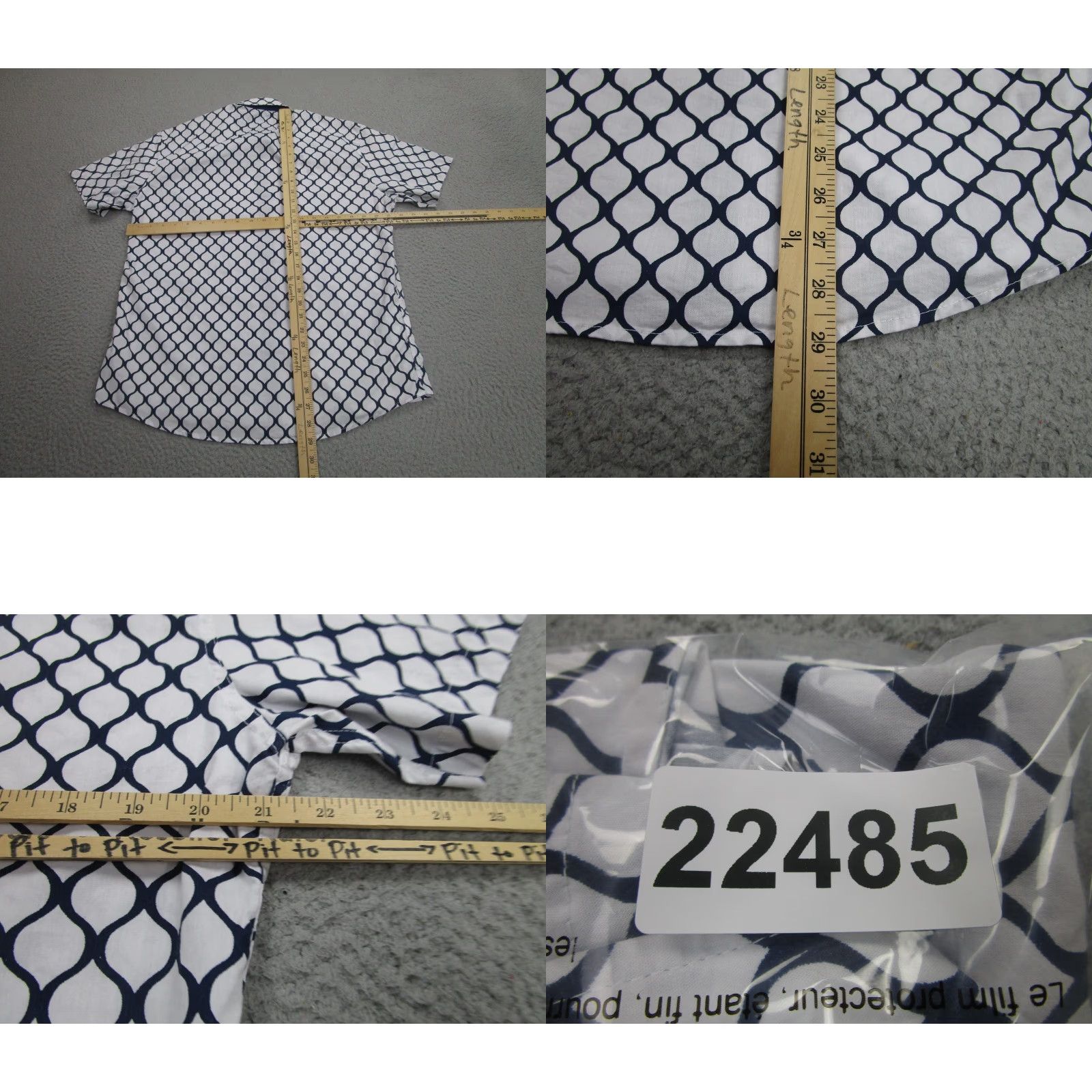 Vintage Paul Semih Shirt Mens 2XL White Geometric Print Short Sleeve Button Up Casual Size US XXL / EU 58 / 5 - 8 Thumbnail