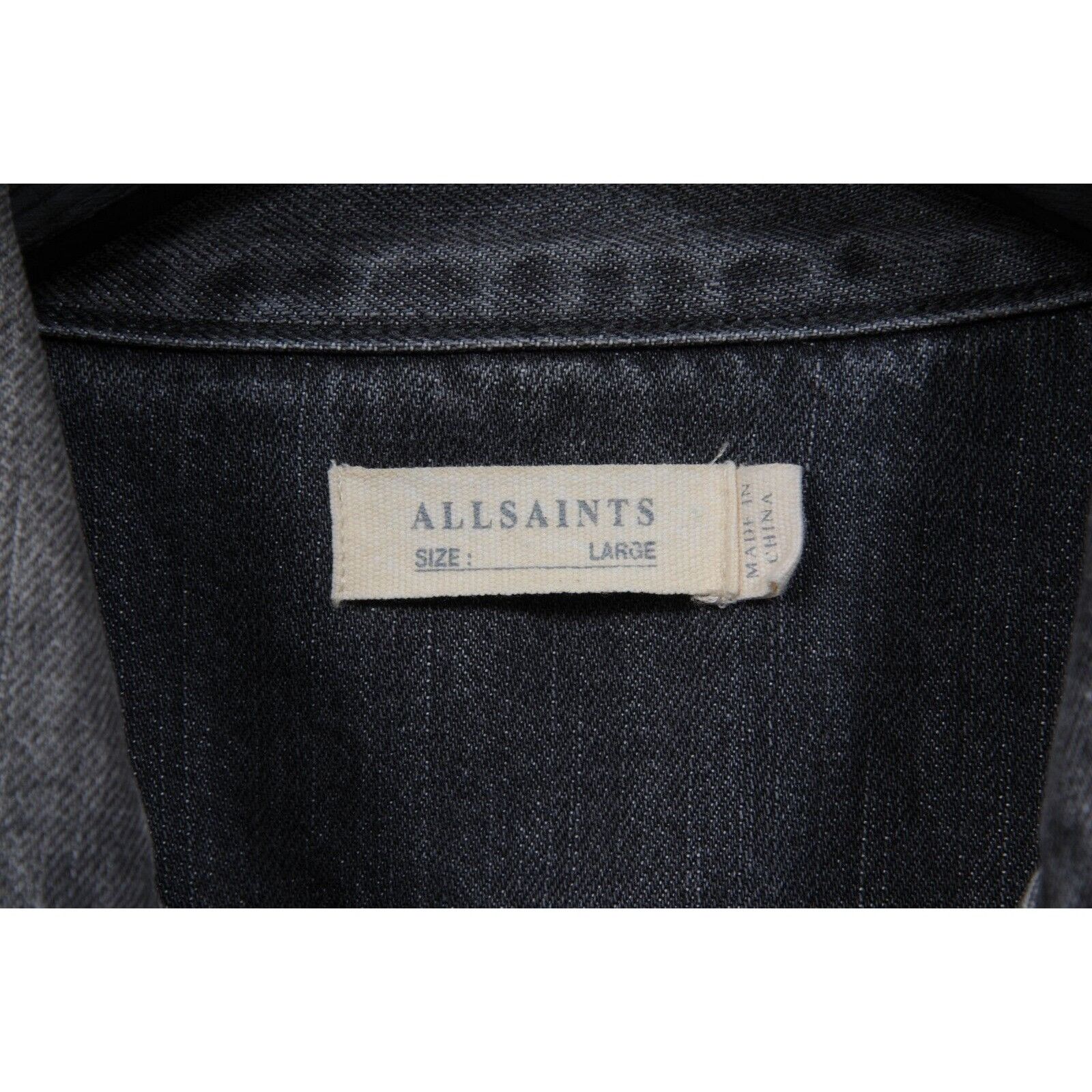 Allsaints Gambola Denim Jacket Distressed Gray Size US L / EU 52-54 / 3 - 4 Thumbnail