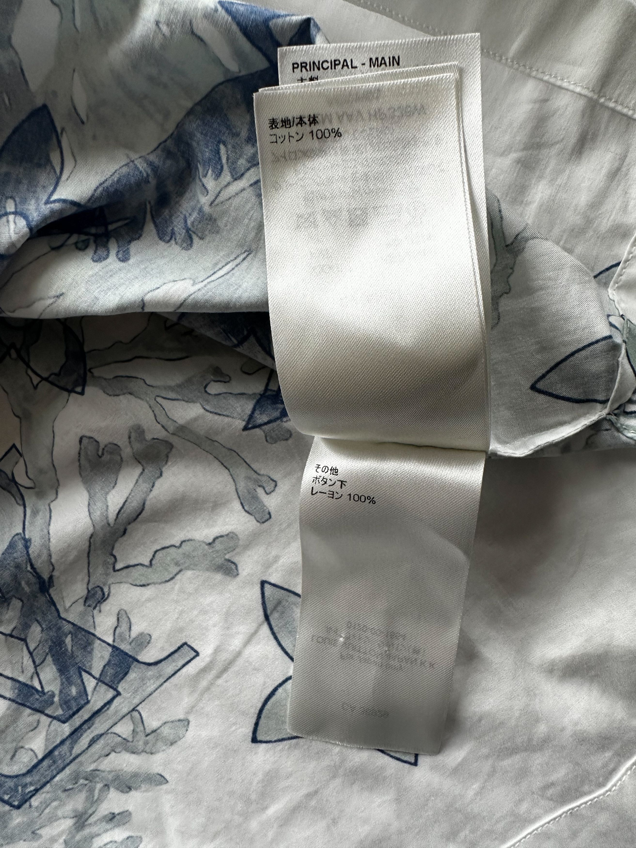 Louis Vuitton Louis Vuitton Blue & White Monogram Button Up Shirt Size US XXL / EU 58 / 5 - 8 Thumbnail