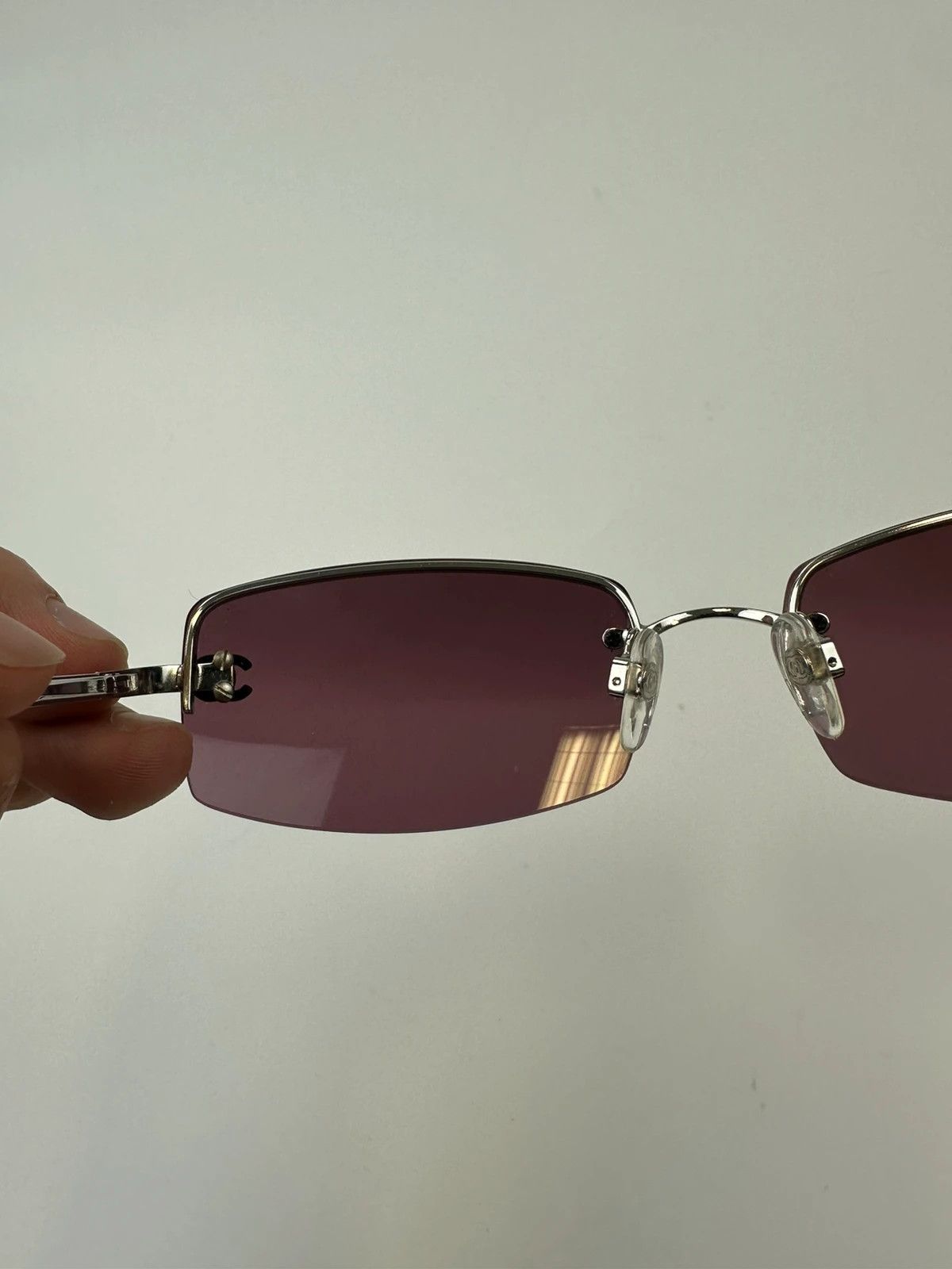 Chanel Chanel Purple Sunglasses Frame Rimless Strass Size ONE SIZE - 13 Thumbnail