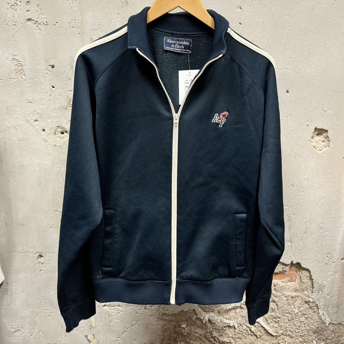 Y2K Abercrombie & Fitch Navy Blue Track Athletic Jacket L