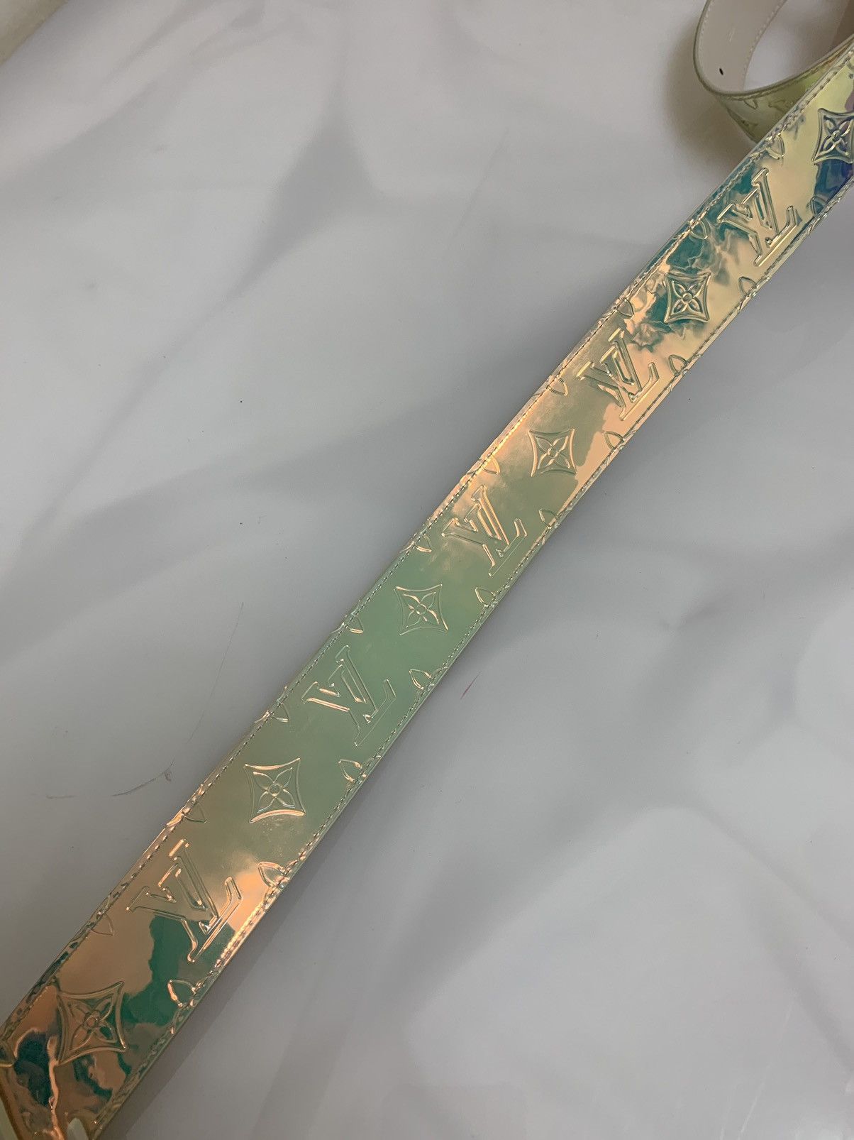 Louis Vuitton Louis Vuitton Virgil Abloh LV Shape Belt Monogram Prism Size 34 - 7 Thumbnail