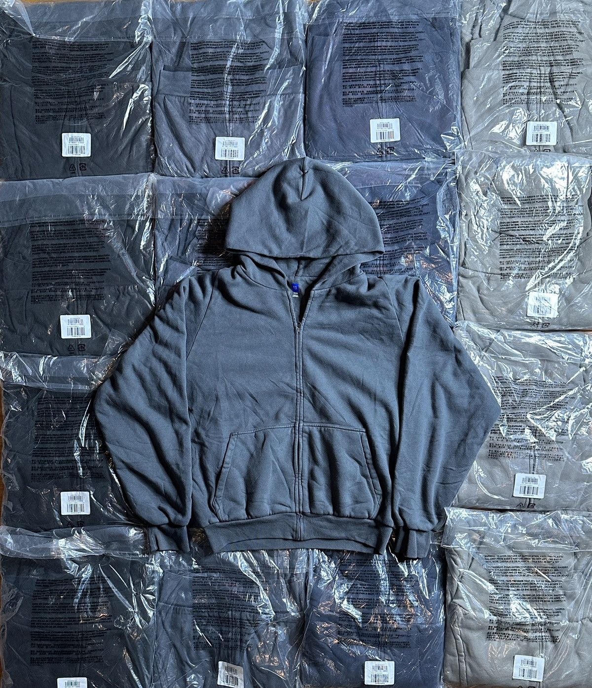 image of Unreleased Yeezy Gap Zip Up Hoodie Dark Grey, Men's (Size XL)