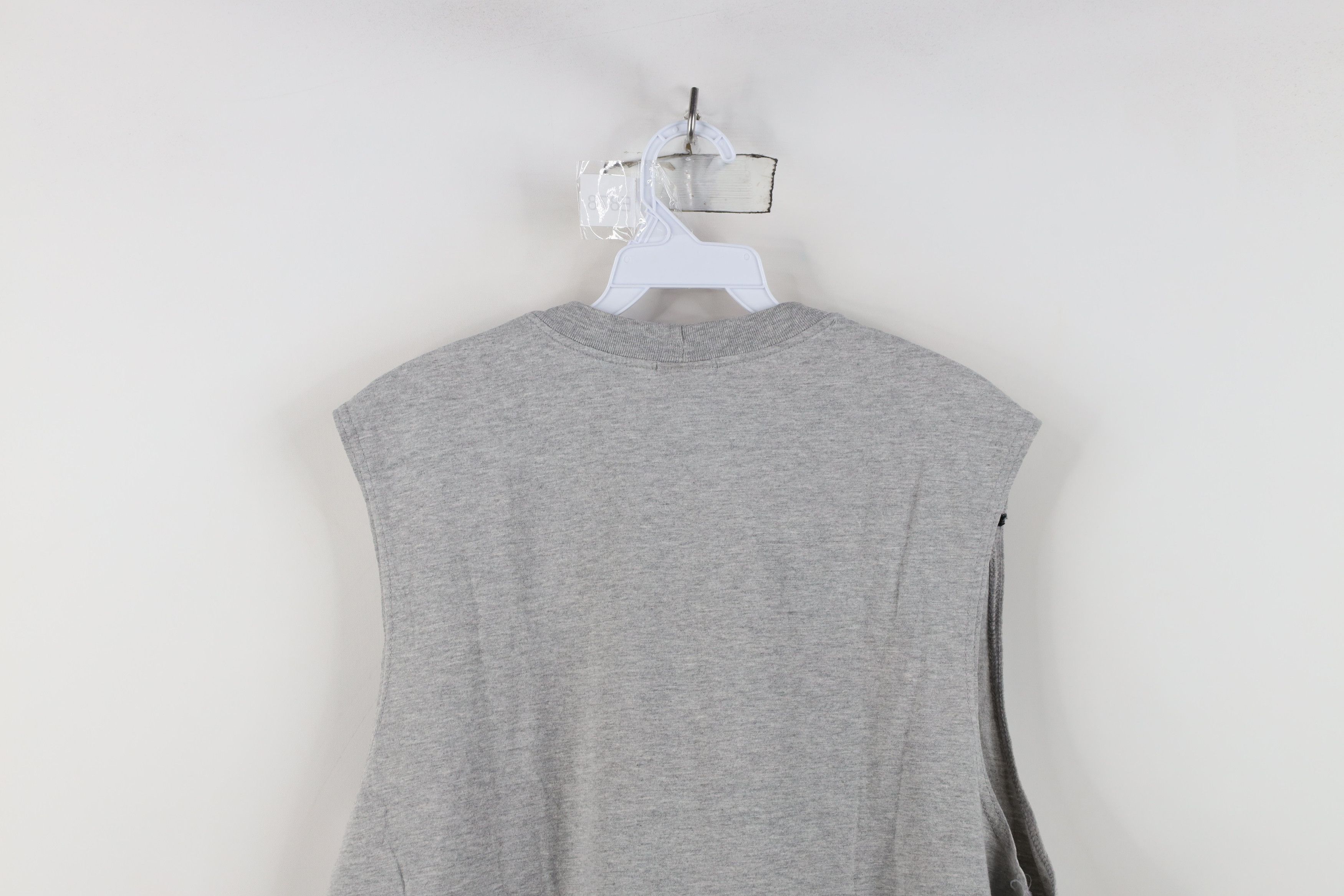 Nike Vintage 90s Y2K Nike Scott Center Swoosh Muscle T-Shirt Gray Size US L / EU 52-54 / 3 - 11 Thumbnail