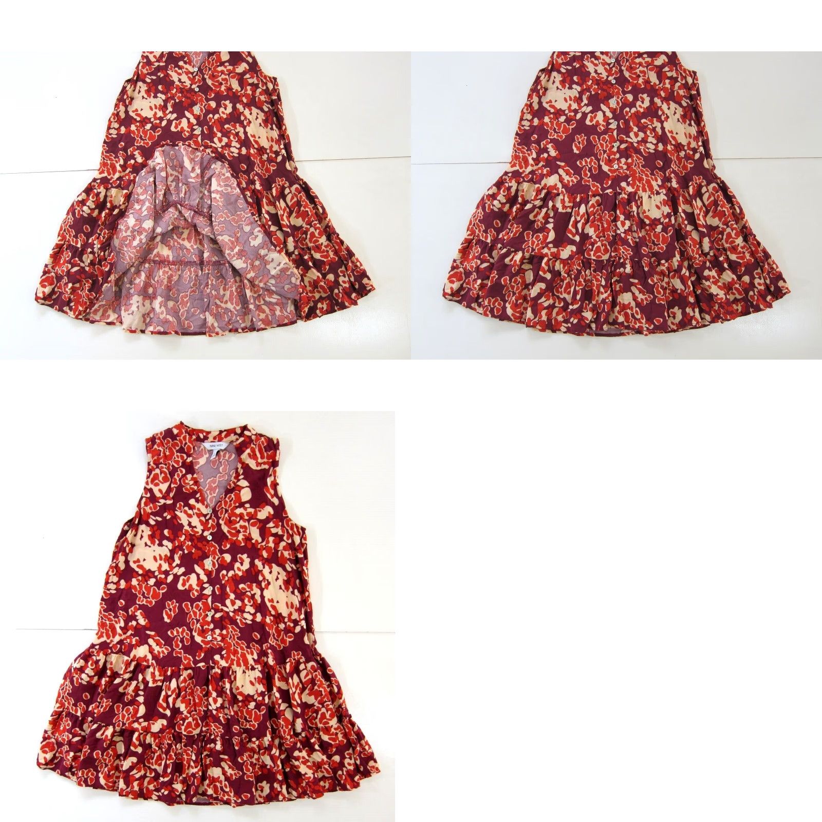 Nine West Nine West Pink Red Abstract High Neck Sleeveless Tunic Dress Small Size S / US 4 / IT 40 - 8 Thumbnail