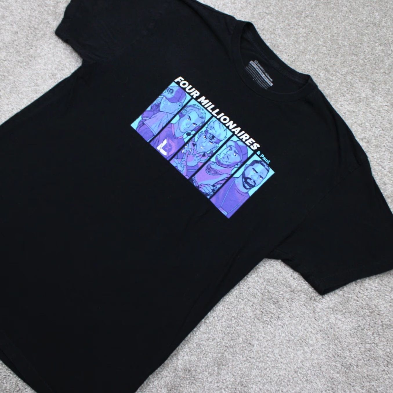 Vintage Design by Humans Shirt Mens Large Black Four Millionaires & Paul Cotton S/S Size US L / EU 52-54 / 3 - 3 Thumbnail
