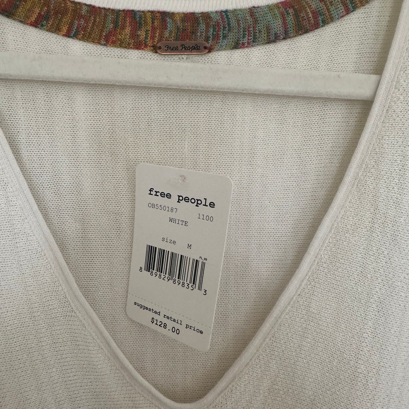 Free People Free People V Neck Knit Sweater Oversized Bell Sleeves Sz M Size M / US 6-8 / IT 42-44 - 2 Thumbnail