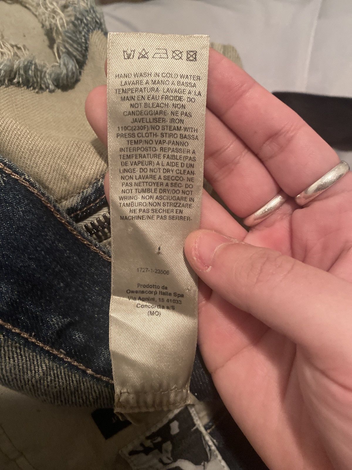 Rick Owens FW23 LUXOR RUNWAY BANANA IN 13OZ MINERA SHREDDED DENIM Size US 34 / EU 50 - 24 Thumbnail