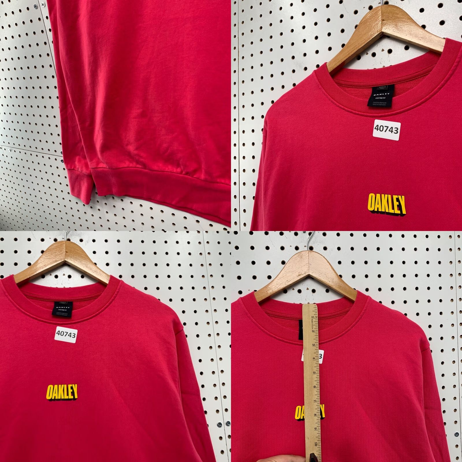 Oakley VINTAGE Oakley Sweatshirt Crewneck Mens Medium Pink Yellow Graphic Custom 20.5x28 Crew Neck Pullover Fleece Size US M / EU 48-50 / 2 - 8 Thumbnail