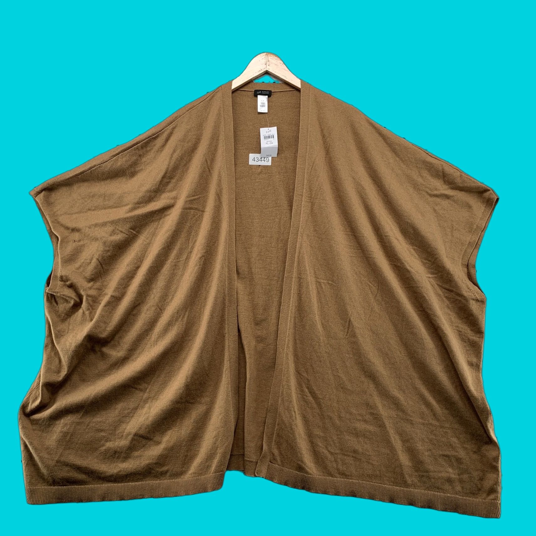 J. Jill VINTAGE J. Jill WEAREVER Cardigan Open Front Slouch Vicuna Knit Women XL Brown Knitwear 3X Summer Fall 89 Mens Girls Size XL / US 12-14 / IT 48-50 - 1 Thumbnail