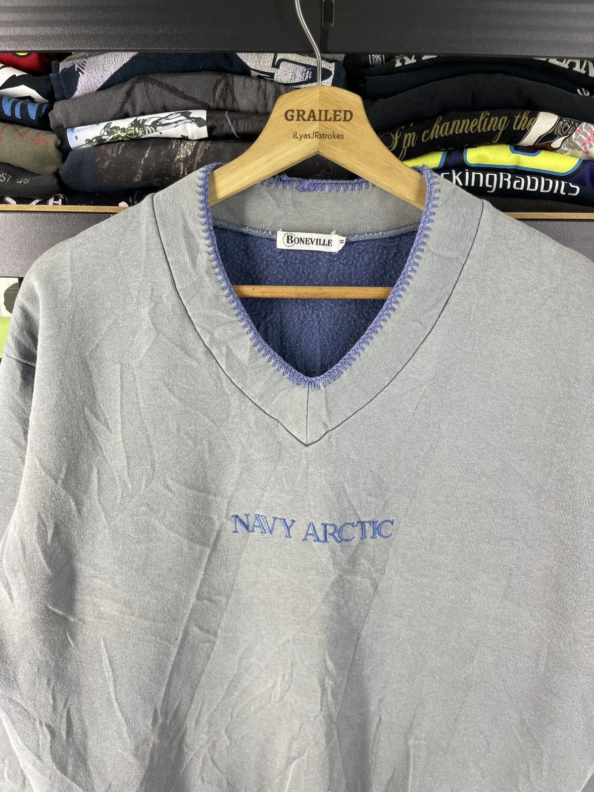 Boneville Vintage 90's Boneville Navy Arc'tic Sweatshirt CP Company Size US M / EU 48-50 / 2 - 5 Thumbnail