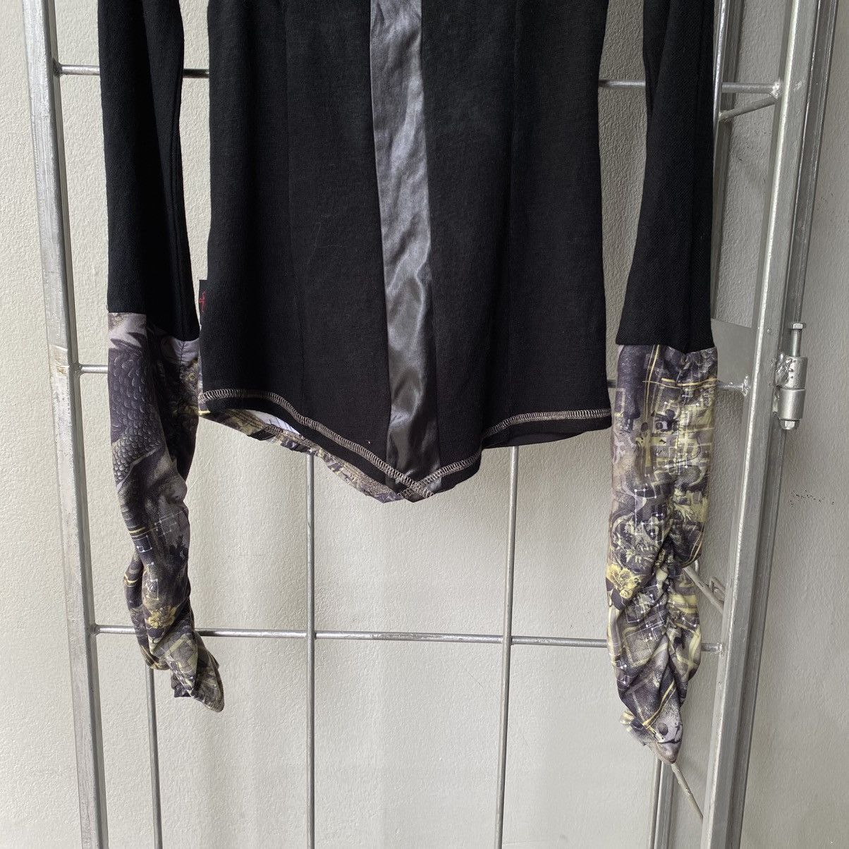 Japanese Brand OZZ CROCE Y2K Punk Black Dragon Print Layered Top Size S / US 4 / IT 40 - 13 Thumbnail