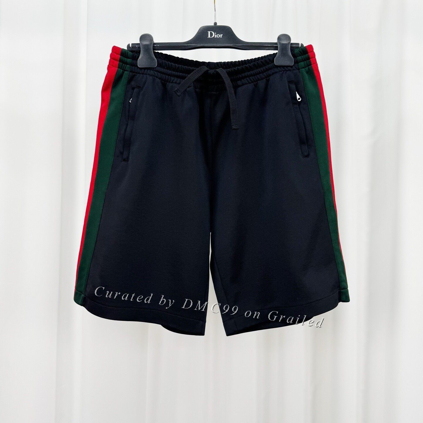 Gucci Gucci Red Green Stripe Black Shorts Size US 32 / EU 48 - 1 Thumbnail