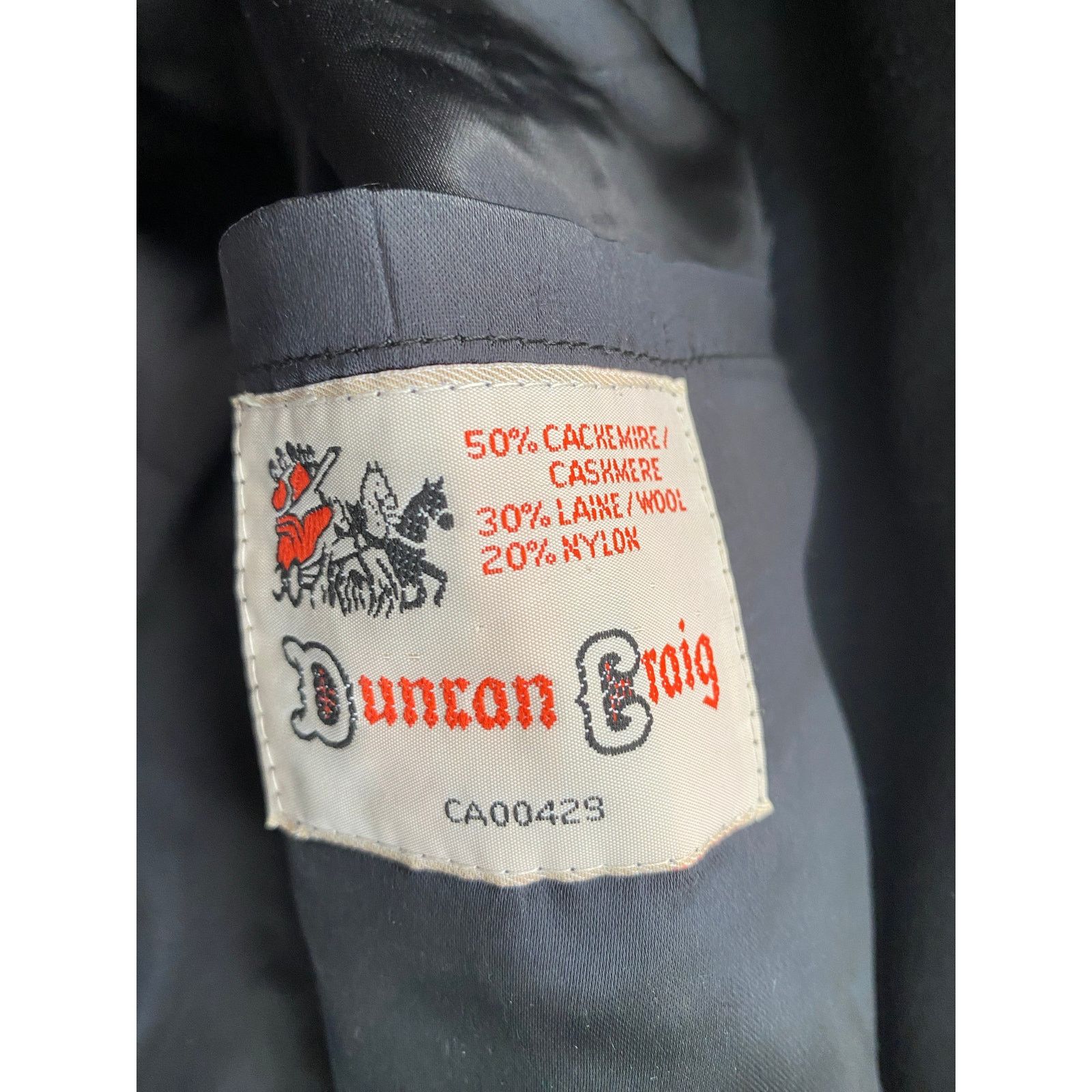 Vintage vintage 70s Duncan Craig Cashmere/Wool Size L XL 44-46 Black Size US L / EU 52-54 / 3 - 6 Thumbnail