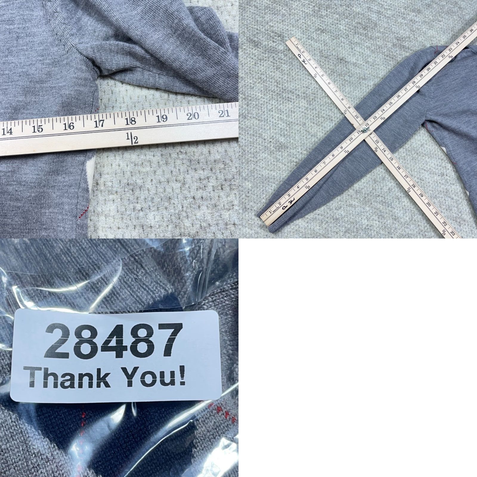 Brooks Brothers VINTAGE Brooks Brothers Cardigan Sweater Women Large Gray Blue Diamond V Neck 346 Wool Size L / US 10 / IT 46 - 8 Thumbnail