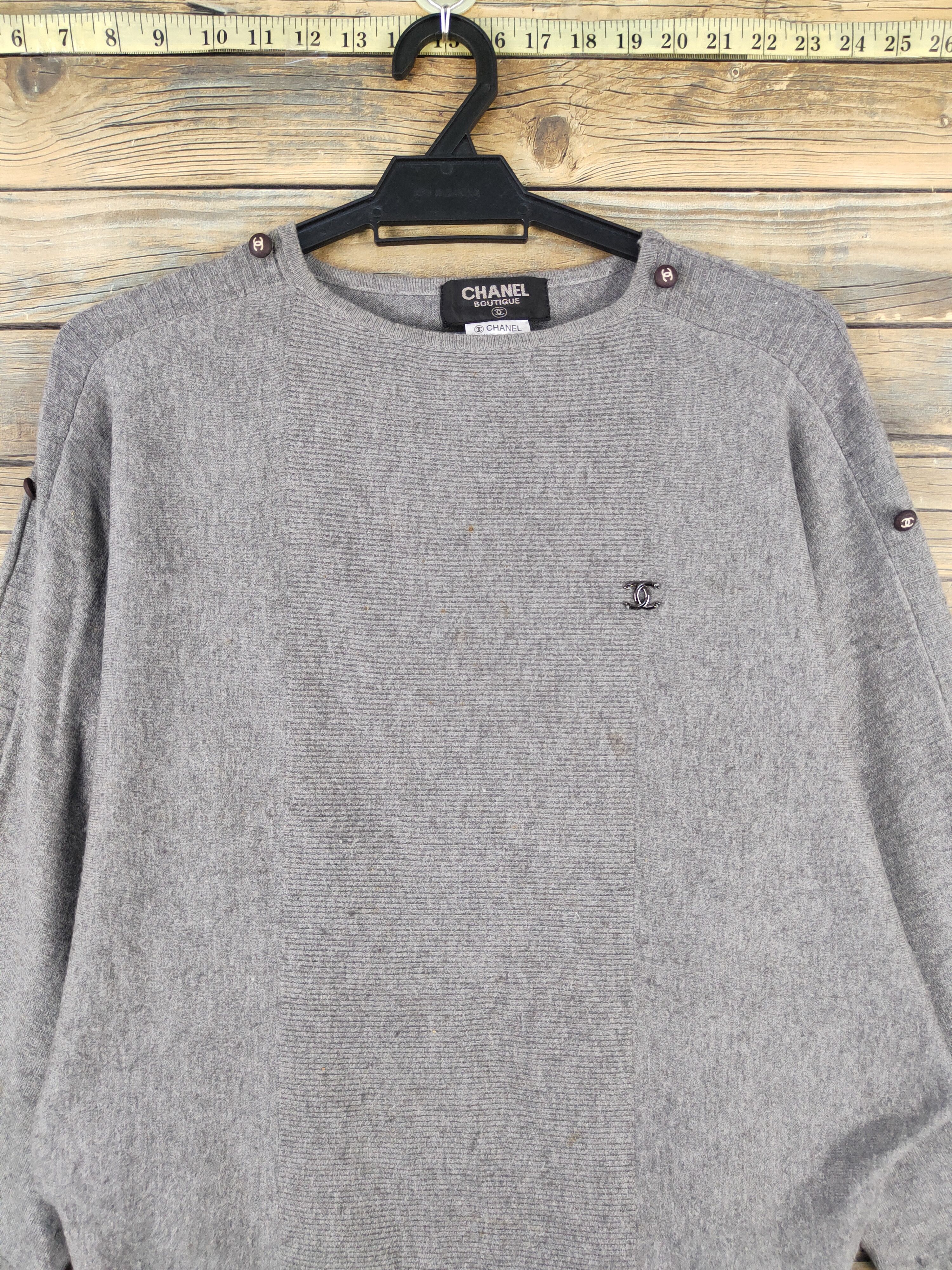 Vintage vintage Gray Blouses #W2107 Size L / US 10 / IT 46 - 2 Thumbnail