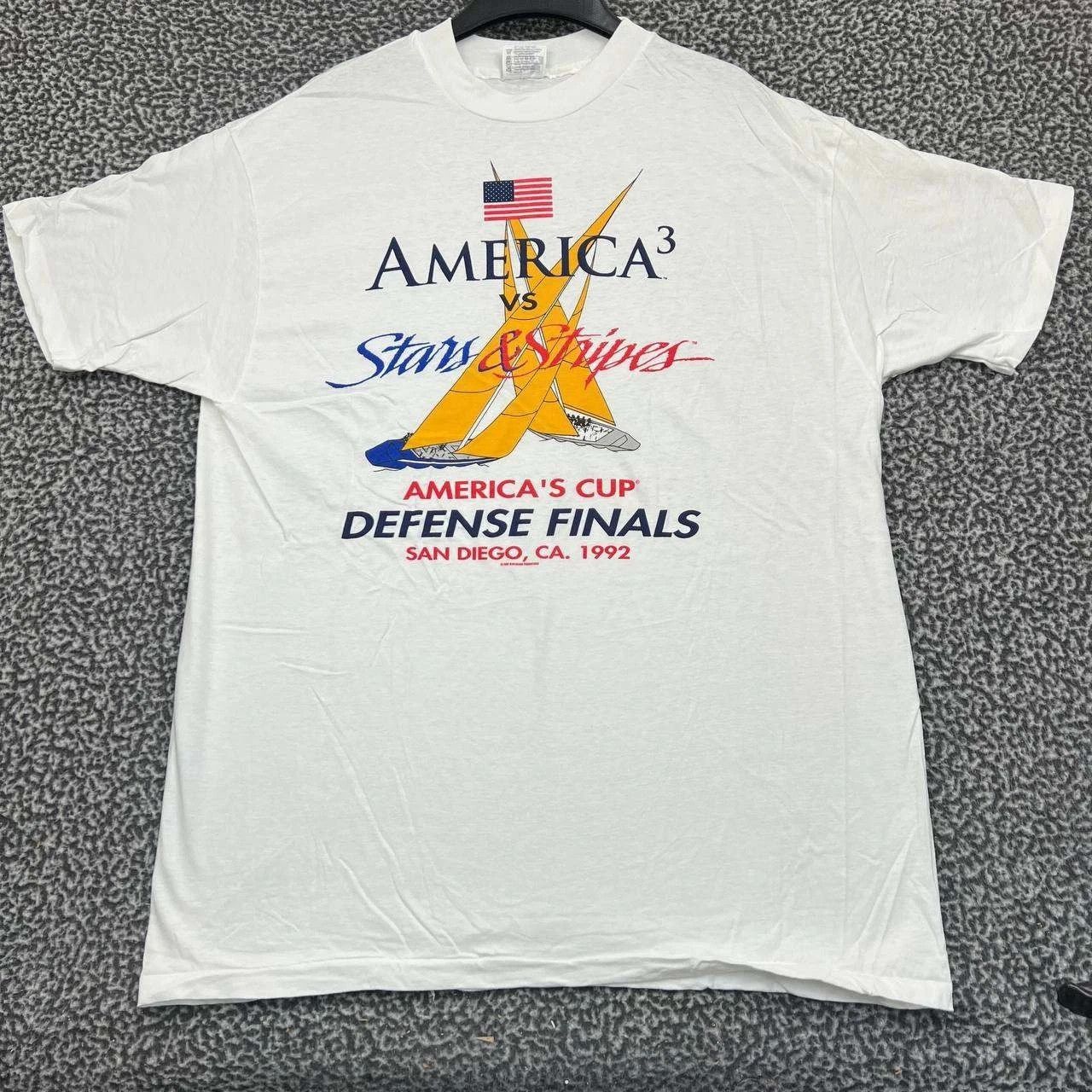 Hanes Vintage America's Cup Shirt Men XL White Beefy Deadstock Size US XL / EU 56 / 4 - 1 Thumbnail