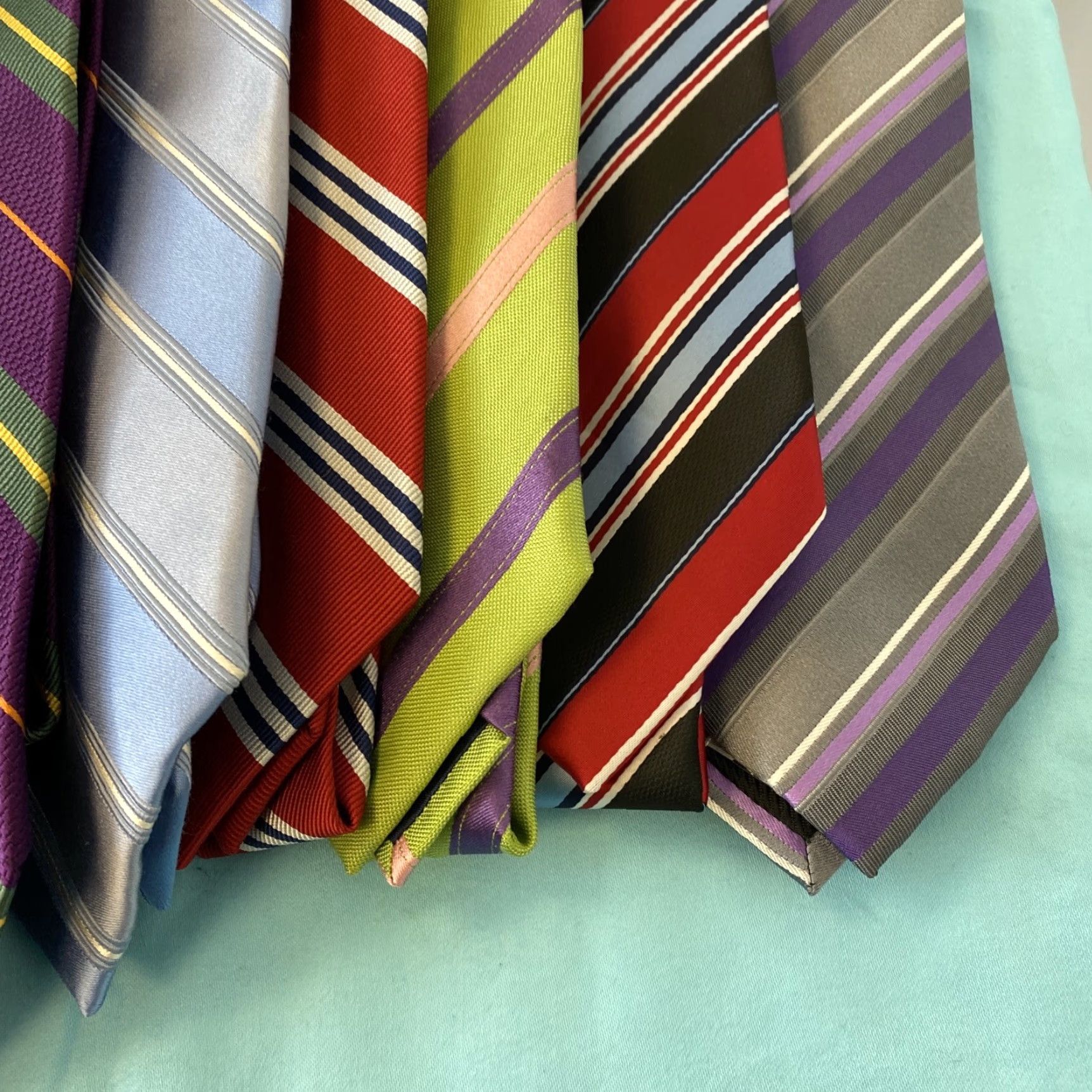 Club Room Mix Brands Lot of 8 Mens Ties - Club Room / Jos A Bank - Silk - Striped Pattern - Multicolor - Classic Width - 100% Silk - Men Size ONE SIZE - 2 Thumbnail