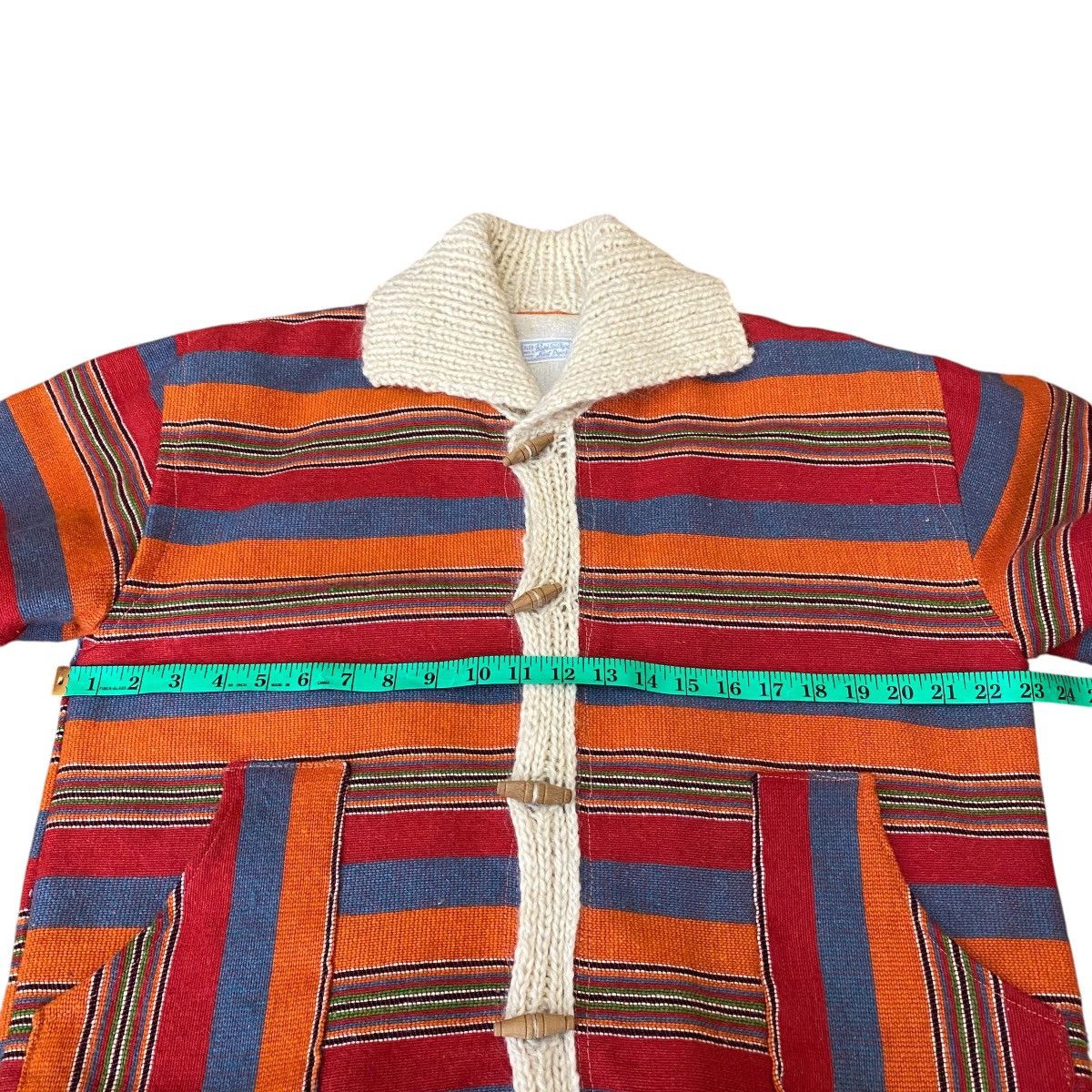 Vintage Vintage 70s Alex Baon Striped Wool Knit Jacket Size L Size US L / EU 52-54 / 3 - 14 Thumbnail