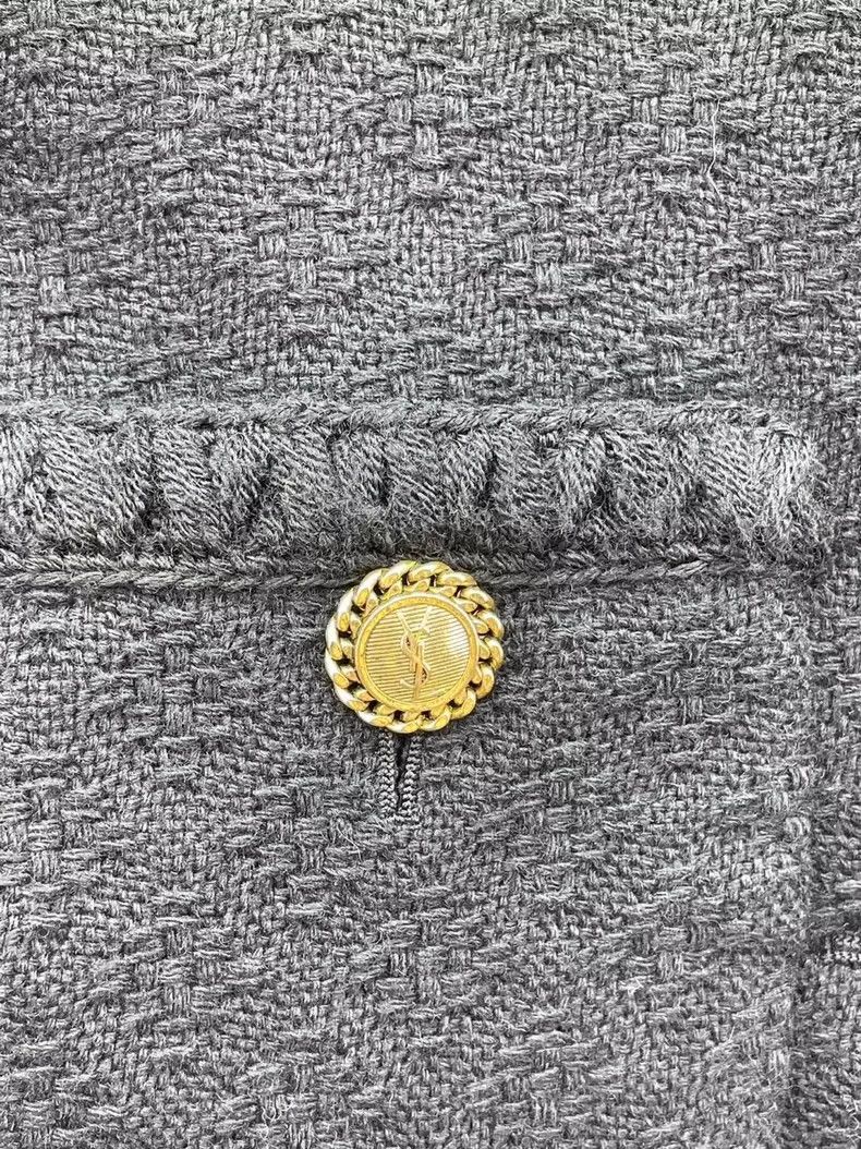 Yves Saint Laurent saint laurent Black tweed jacket 2501-Nextarrow Size XS / US 0-2 / IT 36-38 - 3 Thumbnail
