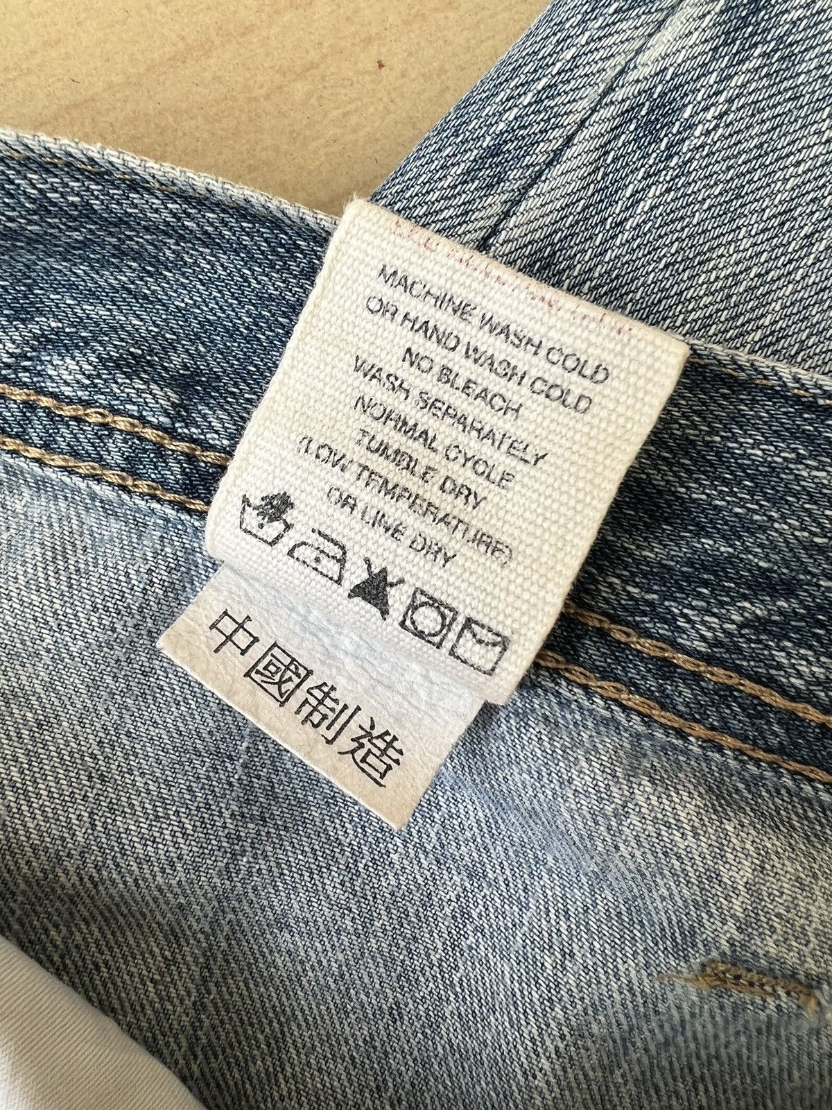 Evisu Vintage Evisu Distressed Fade Denim Double Knee Jeans Size US 31 - 24 Thumbnail