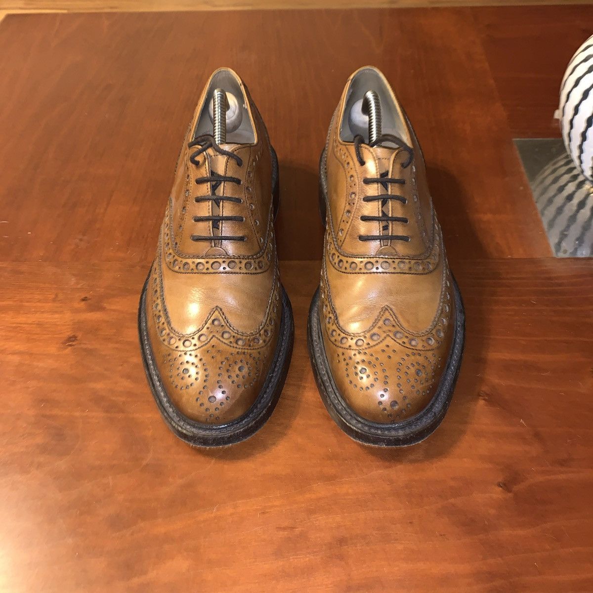 $550 BARKER WESTFIELD CEDAR BURNISHED CALF BROGUE UK7/US8