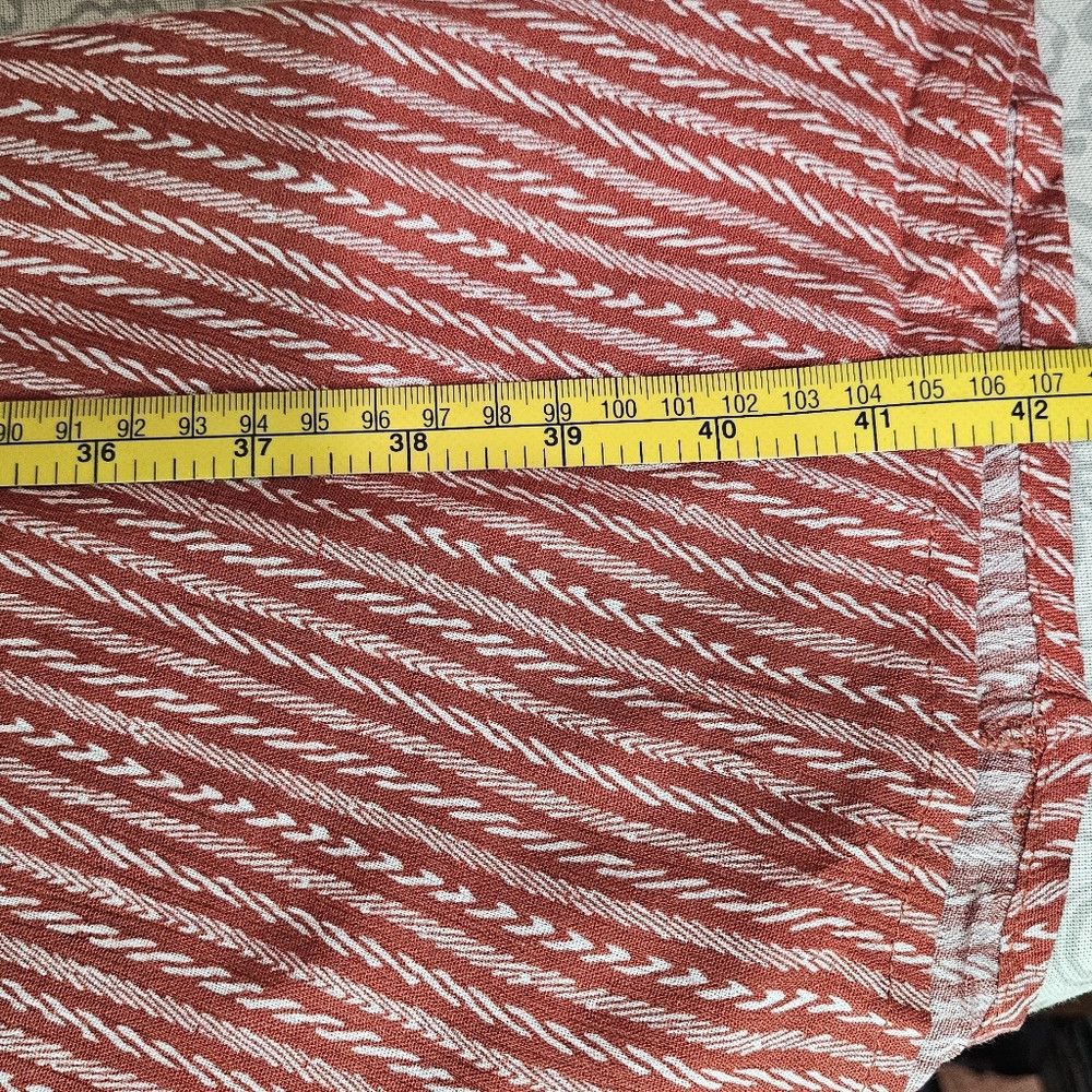 Other Hayden LA Rust Red Cream Striped Boho Short Sleeve Maxi Dre Size L / US 10 / IT 46 - 9 Thumbnail