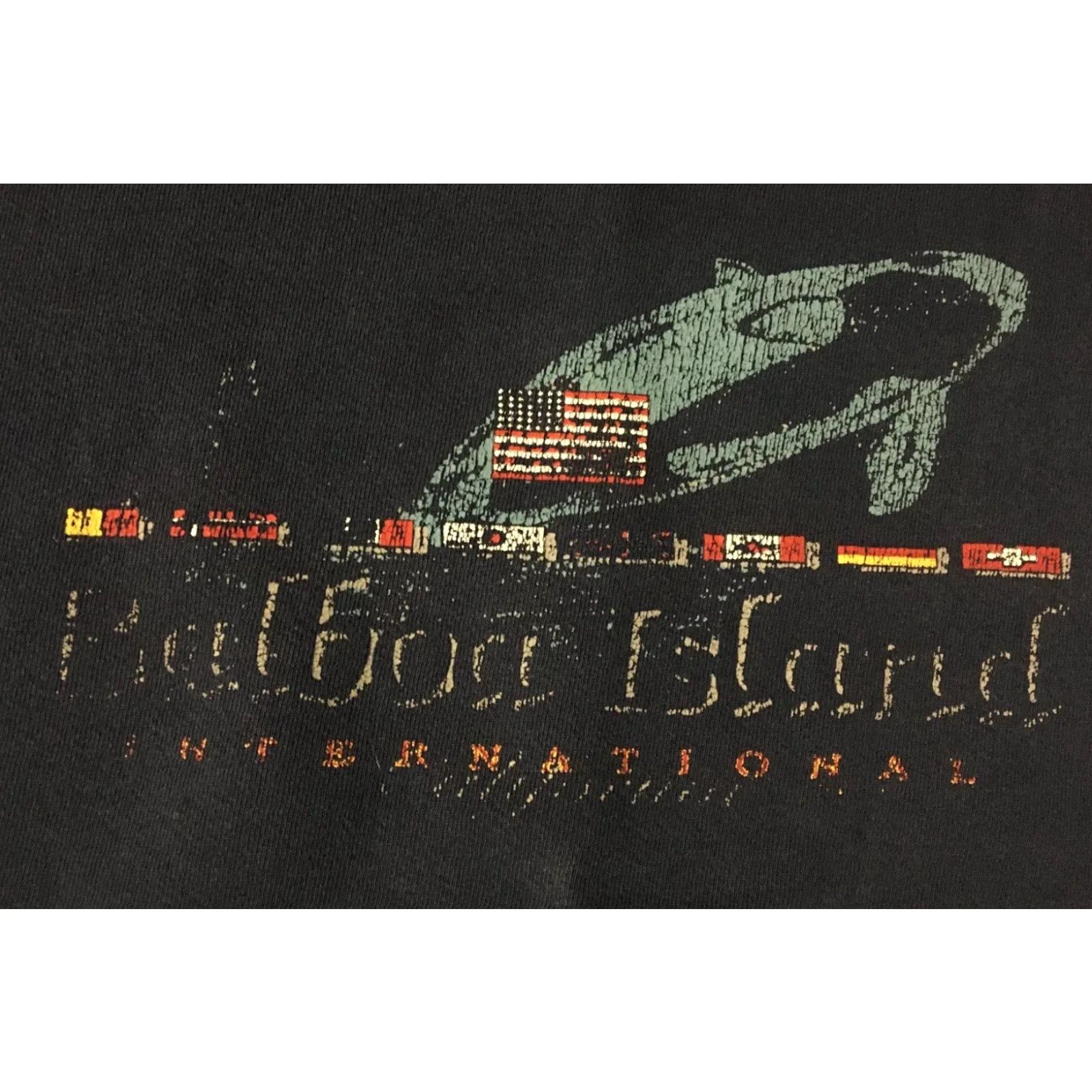 Nautica VINTAGE Balboa Island 90s Faded Spellout Flag Sweatshirt XL Navy Blue Men Pullover Shirt/ Sweatshirt Nautical Grunge USA 80s 90s Style Mens Size US XL / EU 56 / 4 - 2 Thumbnail