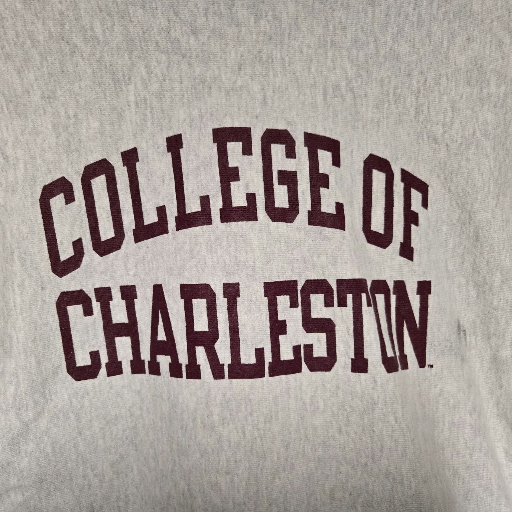 Champion VINTAGE Champion Reverse Weave Sweatshirt Mens Large Gray College of Charleston Pullover Long Sleeve Reverse weave Size US L / EU 52-54 / 3 - 4 Thumbnail