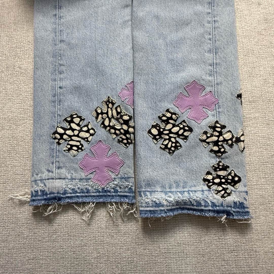 Chrome Hearts Chrome Hearts Light Wash Criss Patches Jeans size 30 Size US 30 / EU 46 - 4 Thumbnail