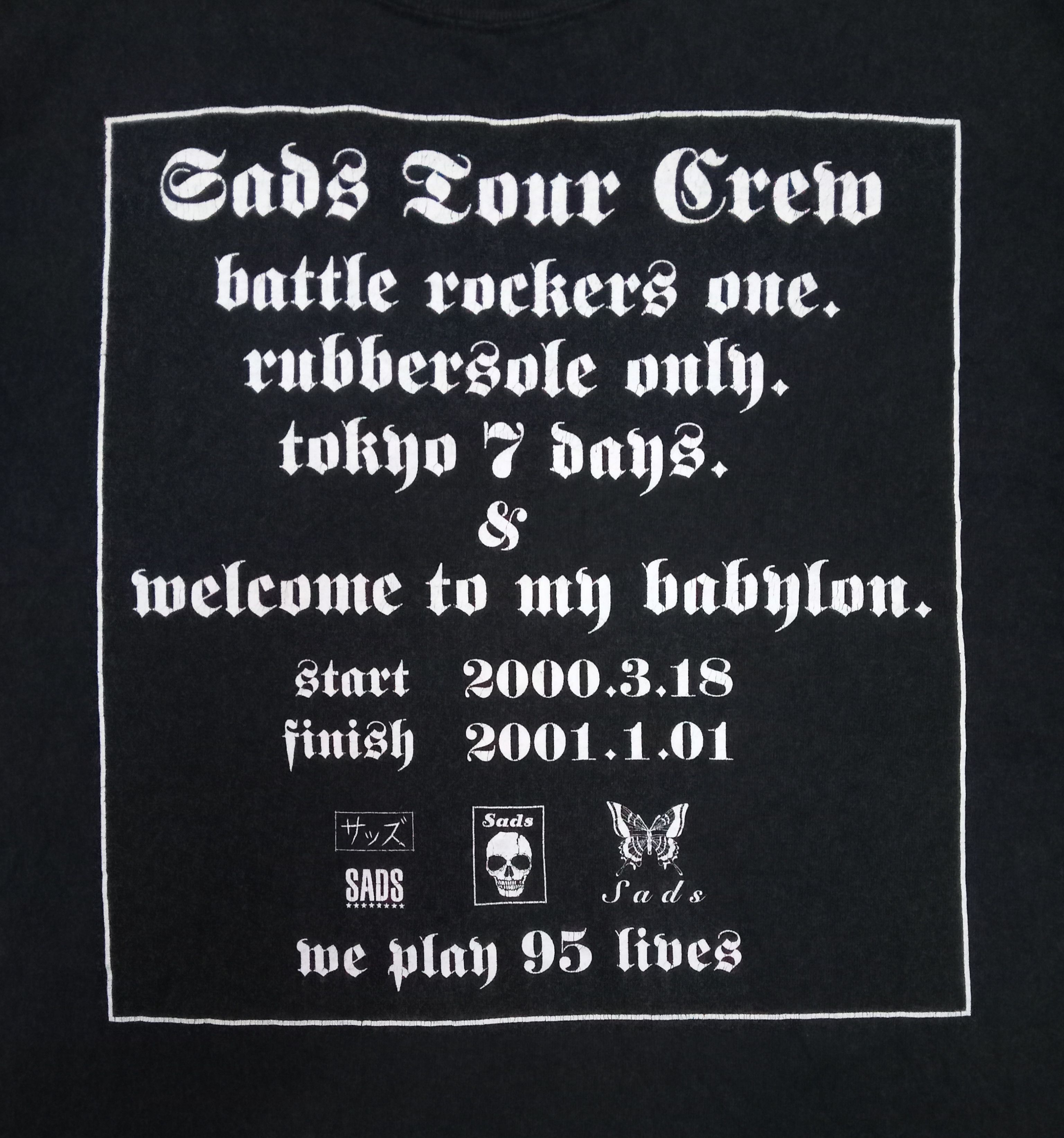 Band Tees Sads Tour Crew welcome to my babylon Vintage Y2K T Shirt Size US M / EU 48-50 / 2 - 5 Thumbnail
