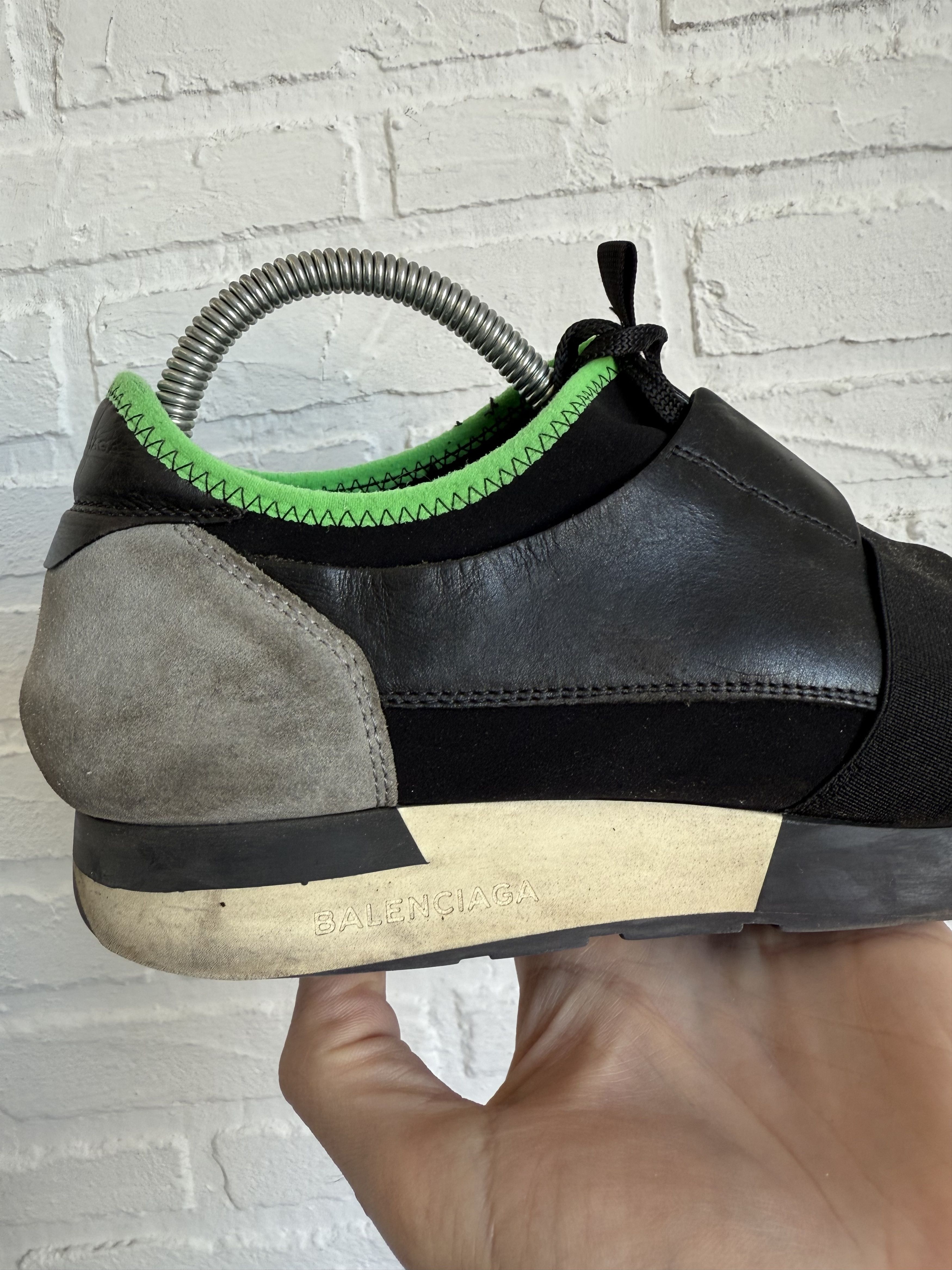 Balenciaga Balenciaga race runner black green sneakers Size US 6.5 / EU 39-40 - 5 Thumbnail