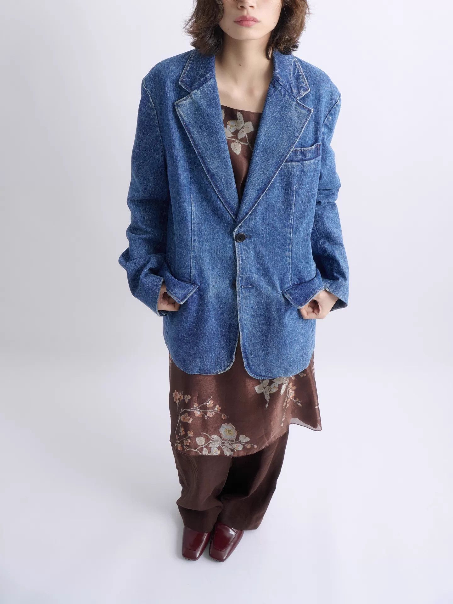Prada PRADA 2019ss Menswear Washed Denim Blue Blazer Size US S / EU 44-46 / 1 - 1 Thumbnail