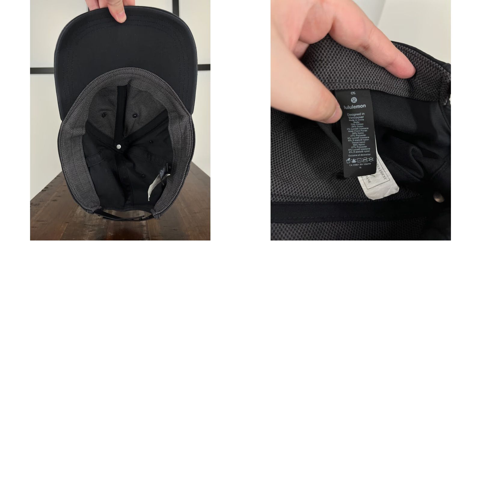 Lululemon Lululemon Hat Cap Snap Back Womens One Size Black Cotton Nylon Blend READ Size ONE SIZE - 9 Thumbnail