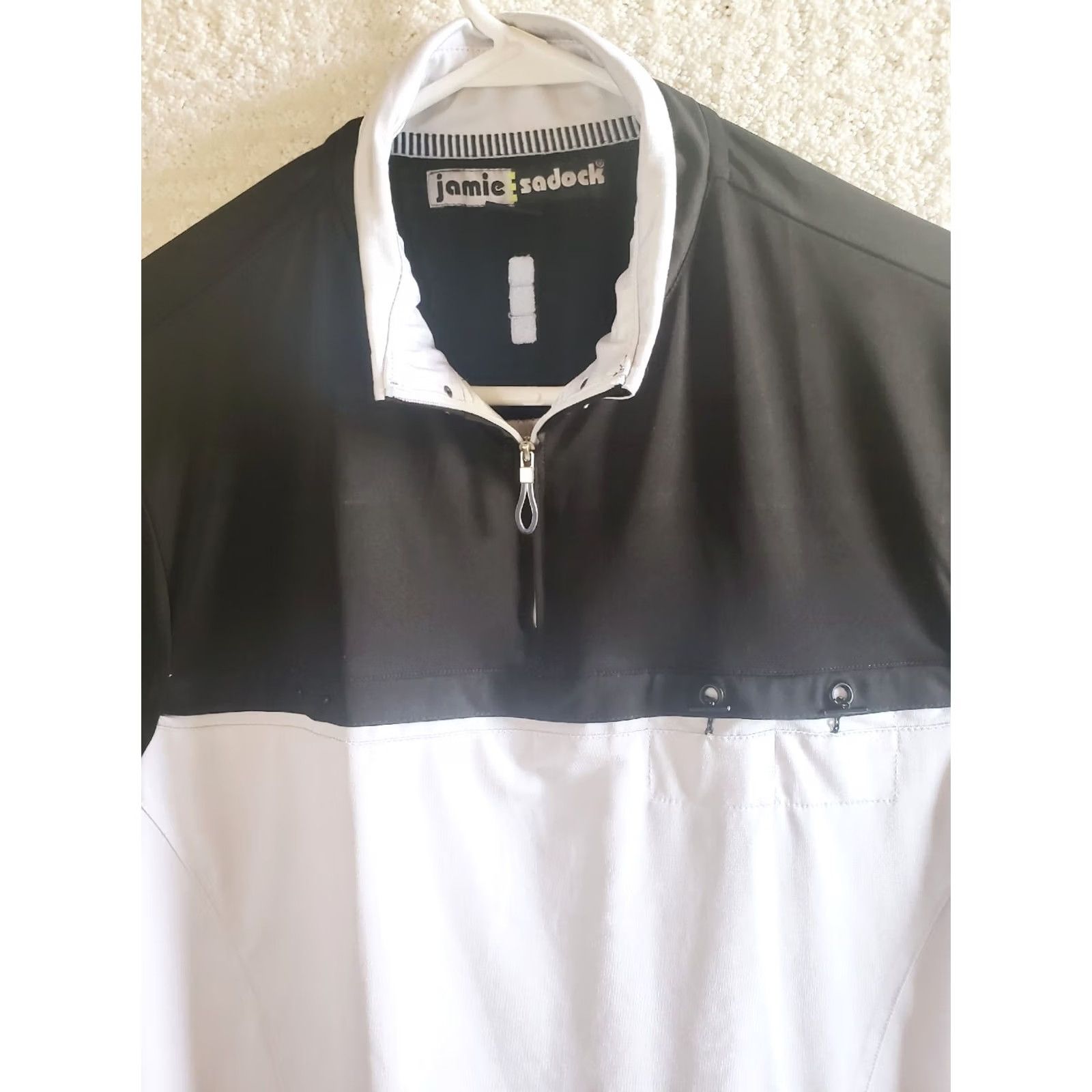 Vintage Jamie Sadock Shirt Women's XL Black White Pullover S. Sleeve Active Golf Tennis Shirt Size XL / US 12-14 / IT 48-50 - 3 Thumbnail