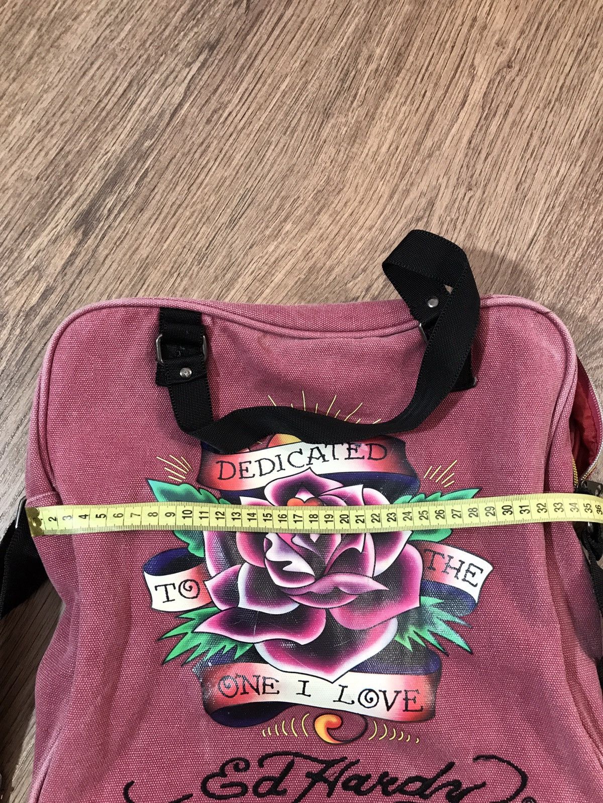 Ed Hardy Unisex Ed Hardy cotton Shoulder bag big printed Size ONE SIZE - 10 Thumbnail