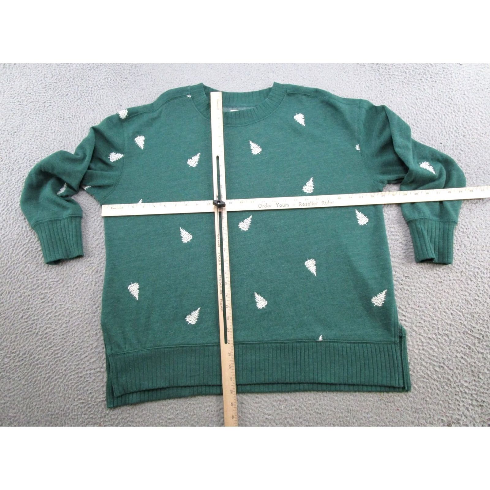 Vintage Maurices Womens Embroidered Pine Tree Holiday Christmas Sweatshirt XL Green Size XL / US 12-14 / IT 48-50 - 4 Thumbnail