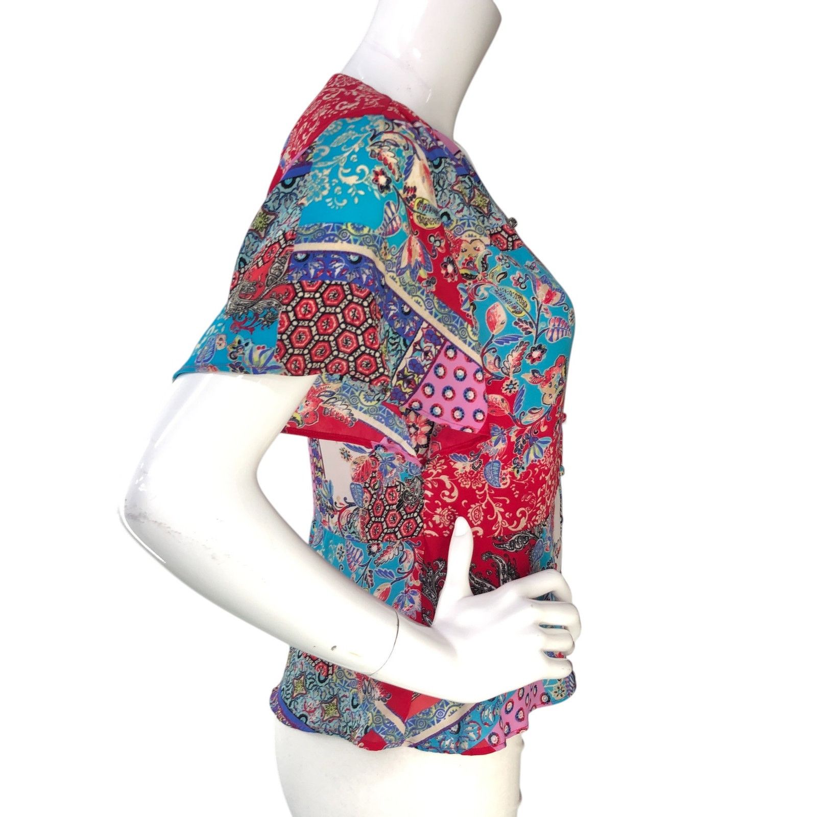 Chicos Chicos Size Petite 00P US 0/2P Top Peplum Flutter Sleeve Size XS / US 0-2 / IT 36-38 - 9 Thumbnail