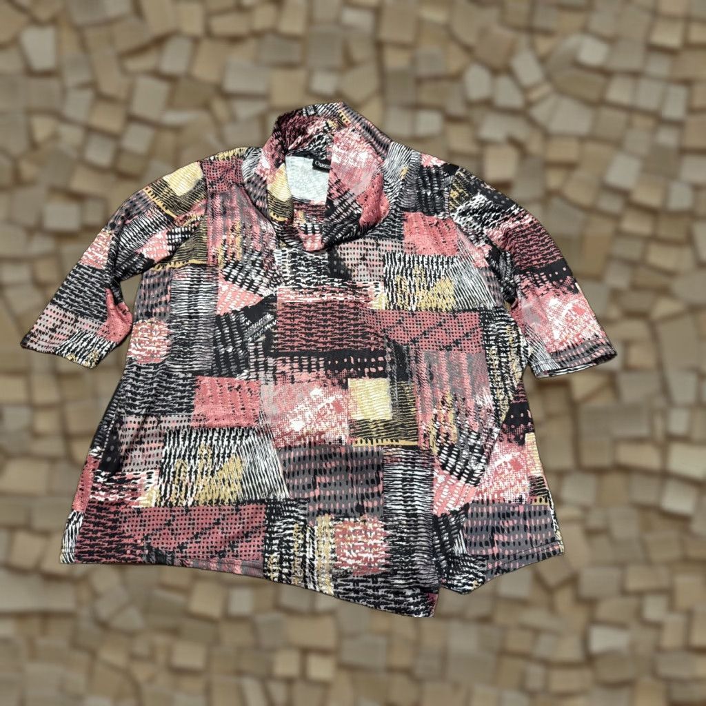 Pinko Onque Casual Shirt 2X Pink Long Sleeve Turtleneck Womens Size XXL / US 16-18 / IT 52-54 - 1 Thumbnail