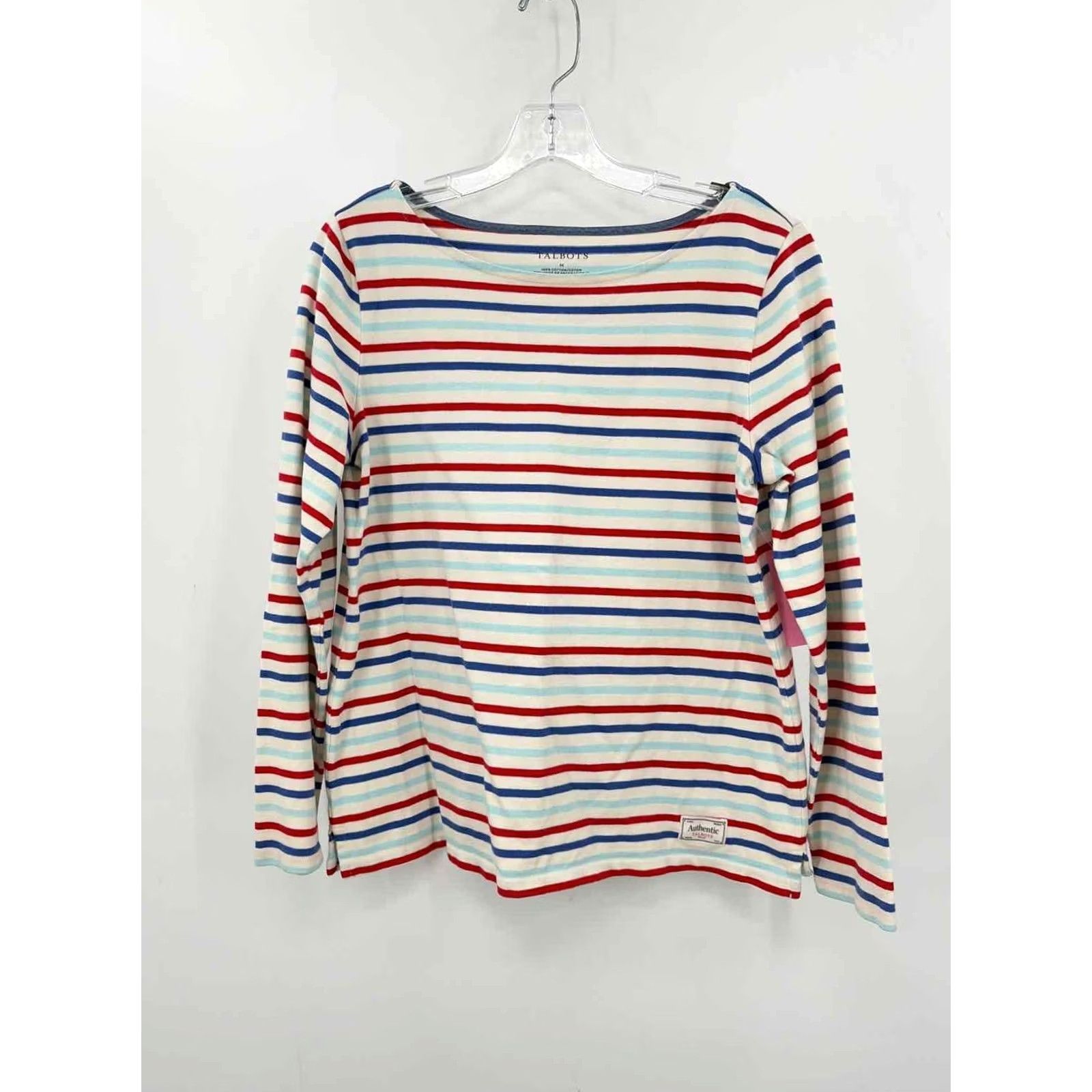 Talbots Talbots Blue Stripe Long Sleeve T-shirt - Size Medium - Pre-Owned Size M / US 6-8 / IT 42-44 - 2 Thumbnail