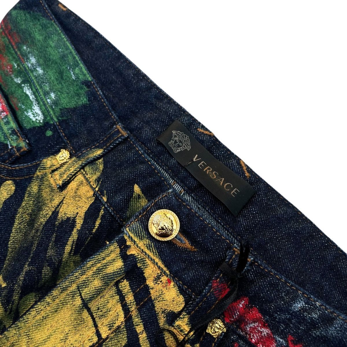 Versace VERSACE PAINTED DENIM JEANS Size US 30 / EU 46 - 5 Thumbnail