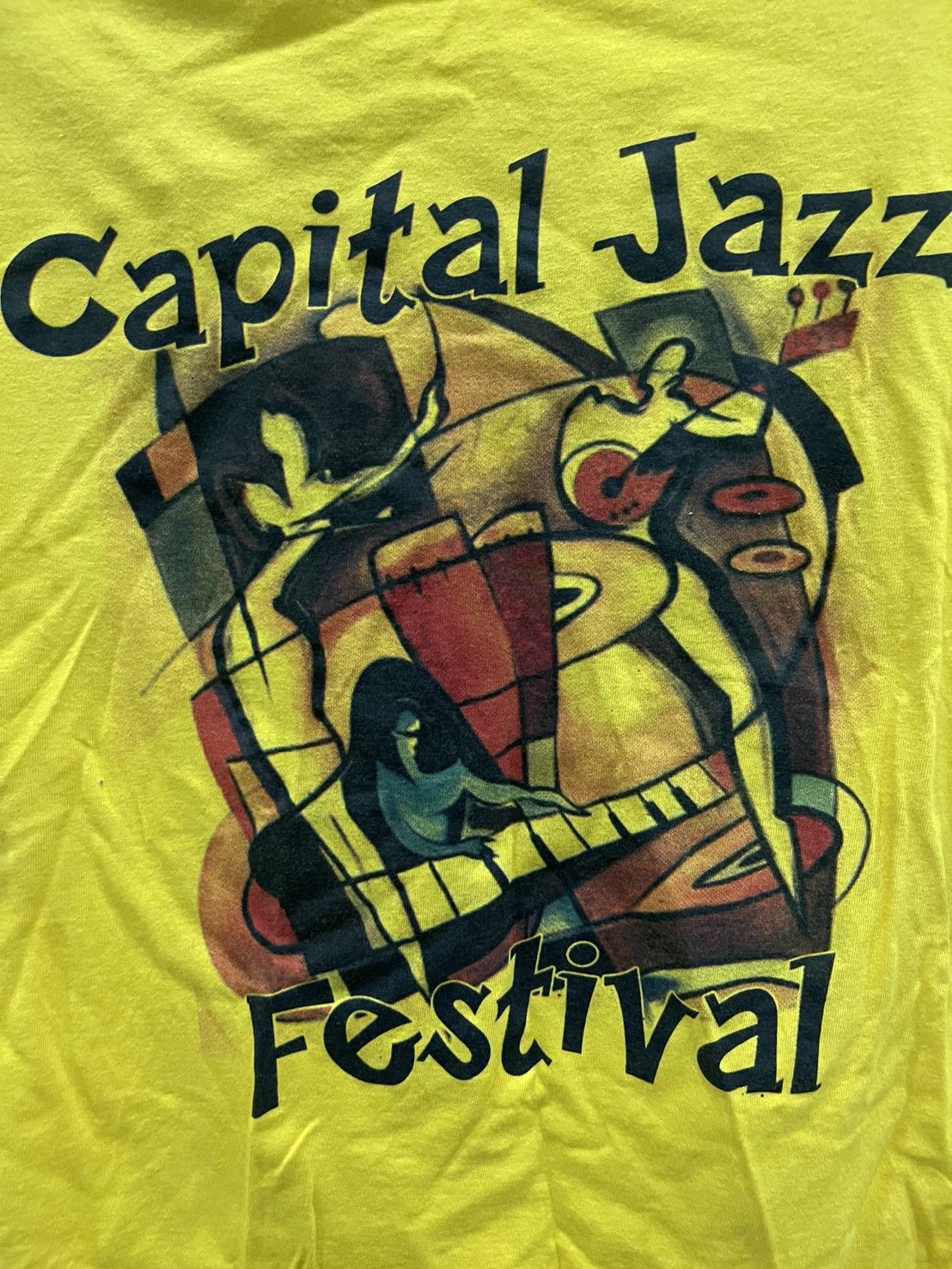 Band Tees Vintage Capital Jazz Fest Yellow Cool Jazz & Soul Music Size US XL / EU 56 / 4 - 2 Thumbnail