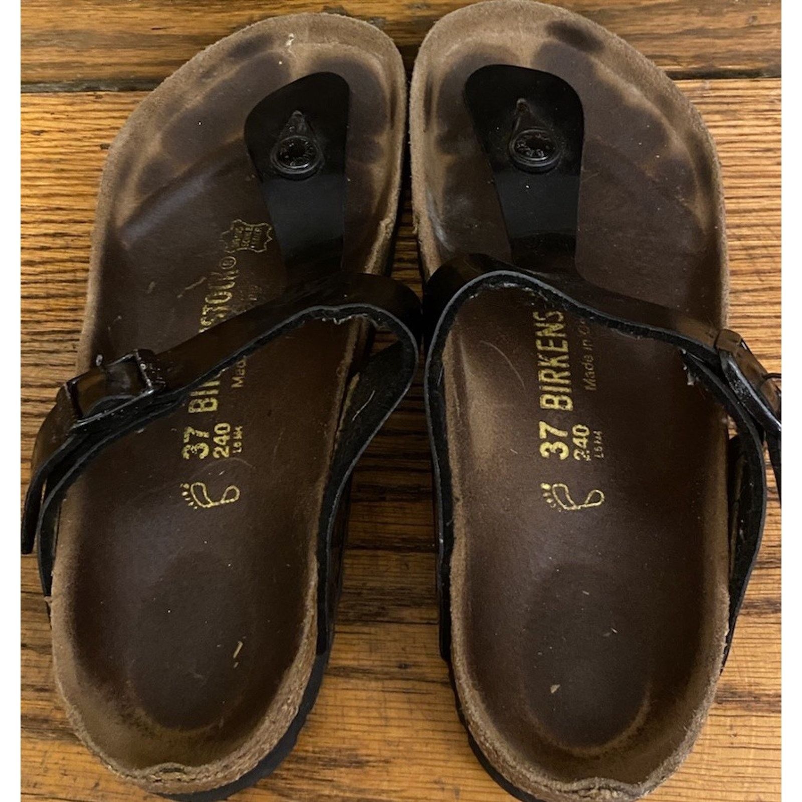 Birkenstock Birkenstock Gizeh Black Patent Birko Sandal Womens 6-6.5, 37 Size US 6.5 / IT 36.5 - 6 Thumbnail