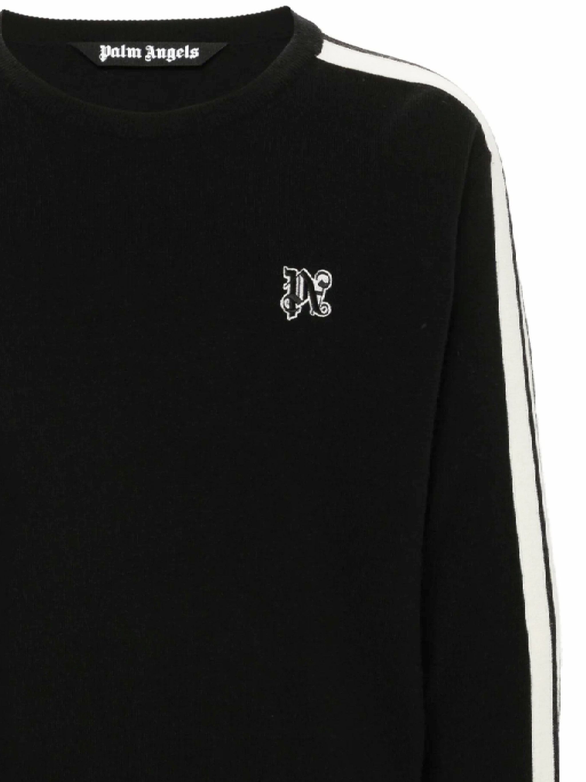 Palm Angels o1s22i1n1224 Track Band Pullover Sweater in Black Size US XL / EU 56 / 4 - 2 Thumbnail