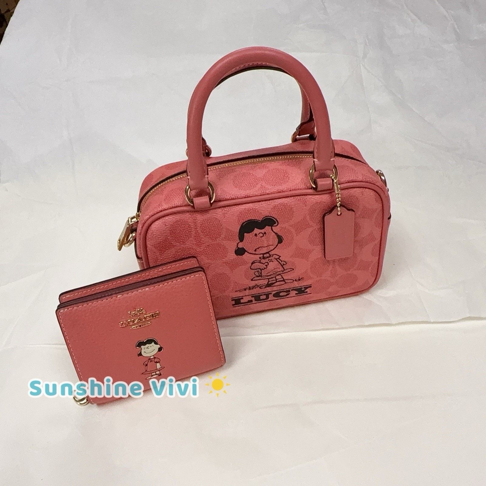 Coach NWT Bundle Coach X Peanuts Satchel CBJ62 & CBN89 Snap Wallet Size ONE SIZE - 15 Thumbnail