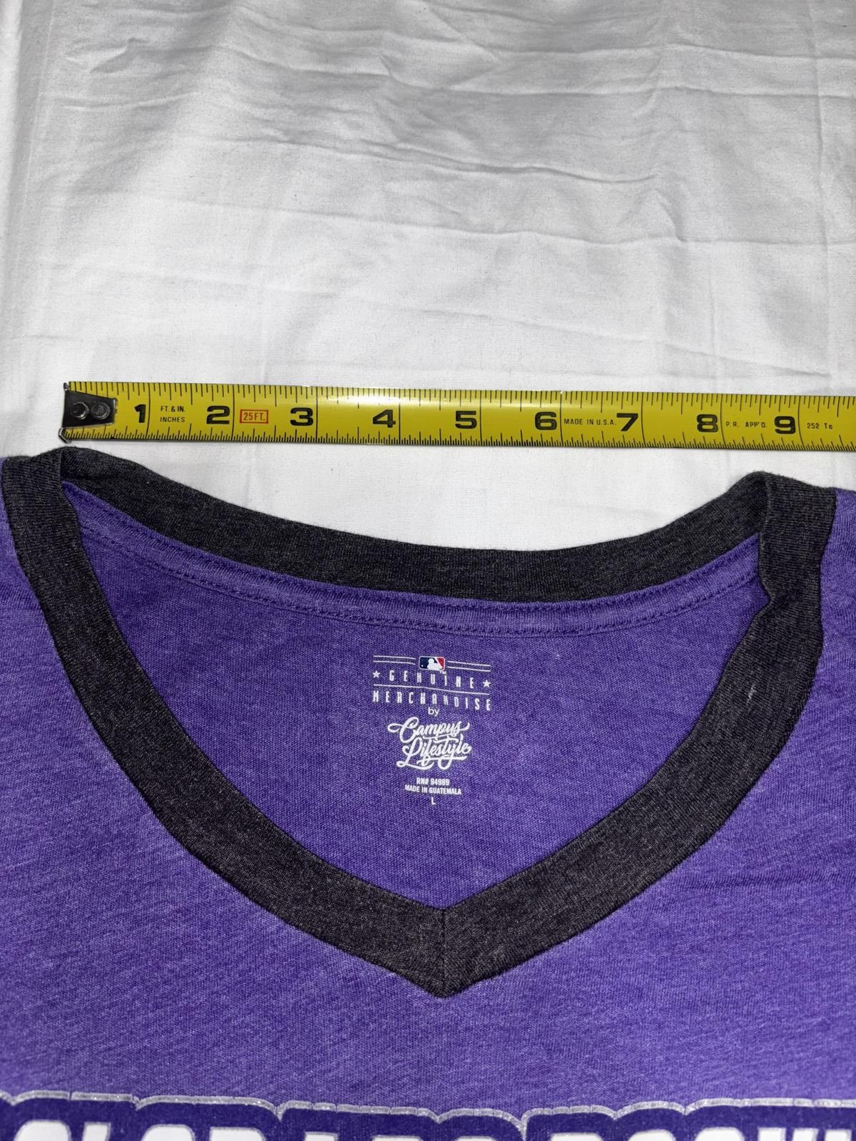 Designer Colorado Rockies Women's V-Neck T-Shirt Size L / US 10 / IT 46 - 5 Thumbnail
