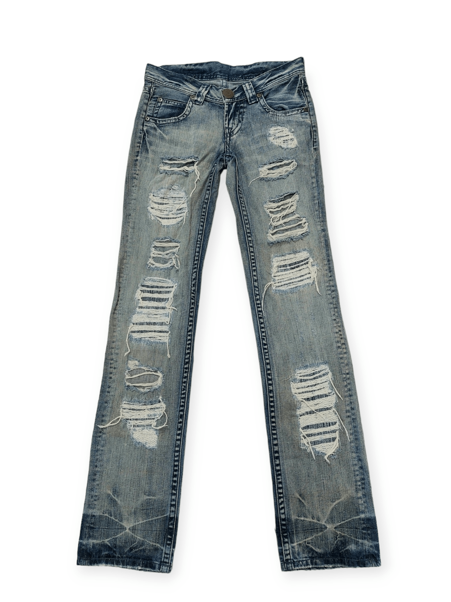 Murua Low Rise Thrashed Denim Jeans