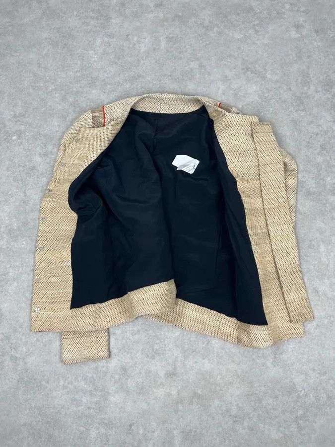 Balenciaga SS2009 Balenciaga Beige Wool Contrast Pocket Light Blazer Jacket Size US XS / EU 42 / 0 - 8 Thumbnail